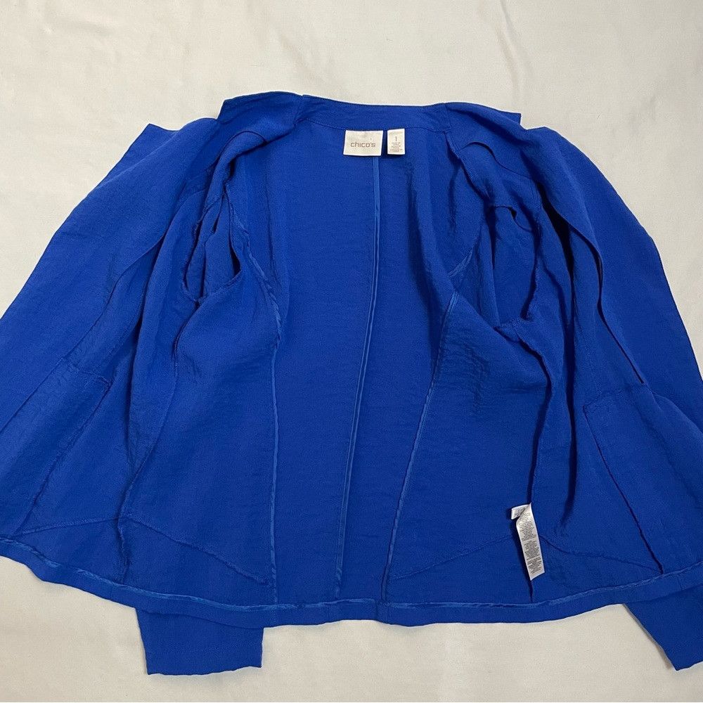 Chicos Chico's Royal Blue Open Front Jacket Size 1 US M Size M / US 6-8 / IT 42-44 - 6 Thumbnail