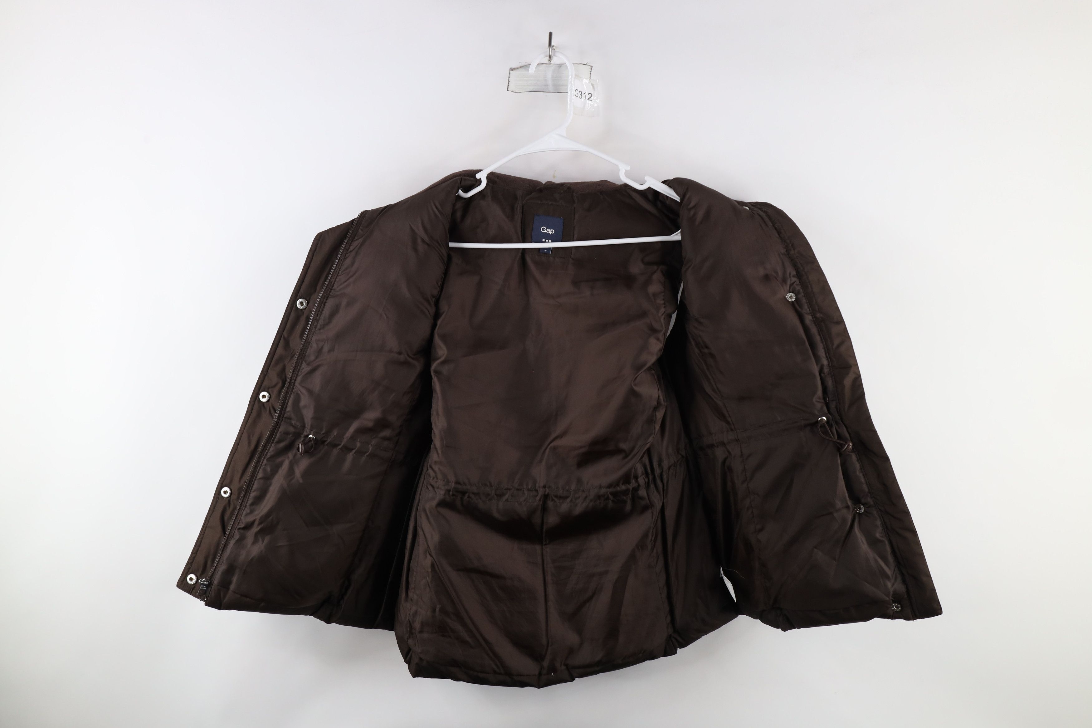 Gap × Vintage Vintage Gap Blank Faded Full Zip Puffer Vest Jacket Brown Size M / US 6-8 / IT 42-44 - 6 Thumbnail