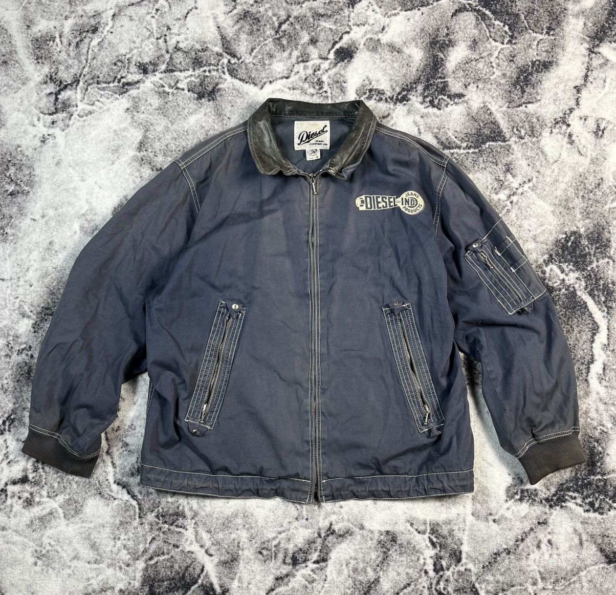 Diesel Vintage Diesel Distressed Faded Jacket Y2K Workwear Style Size US S / EU 44-46 / 1 - 1 Thumbnail