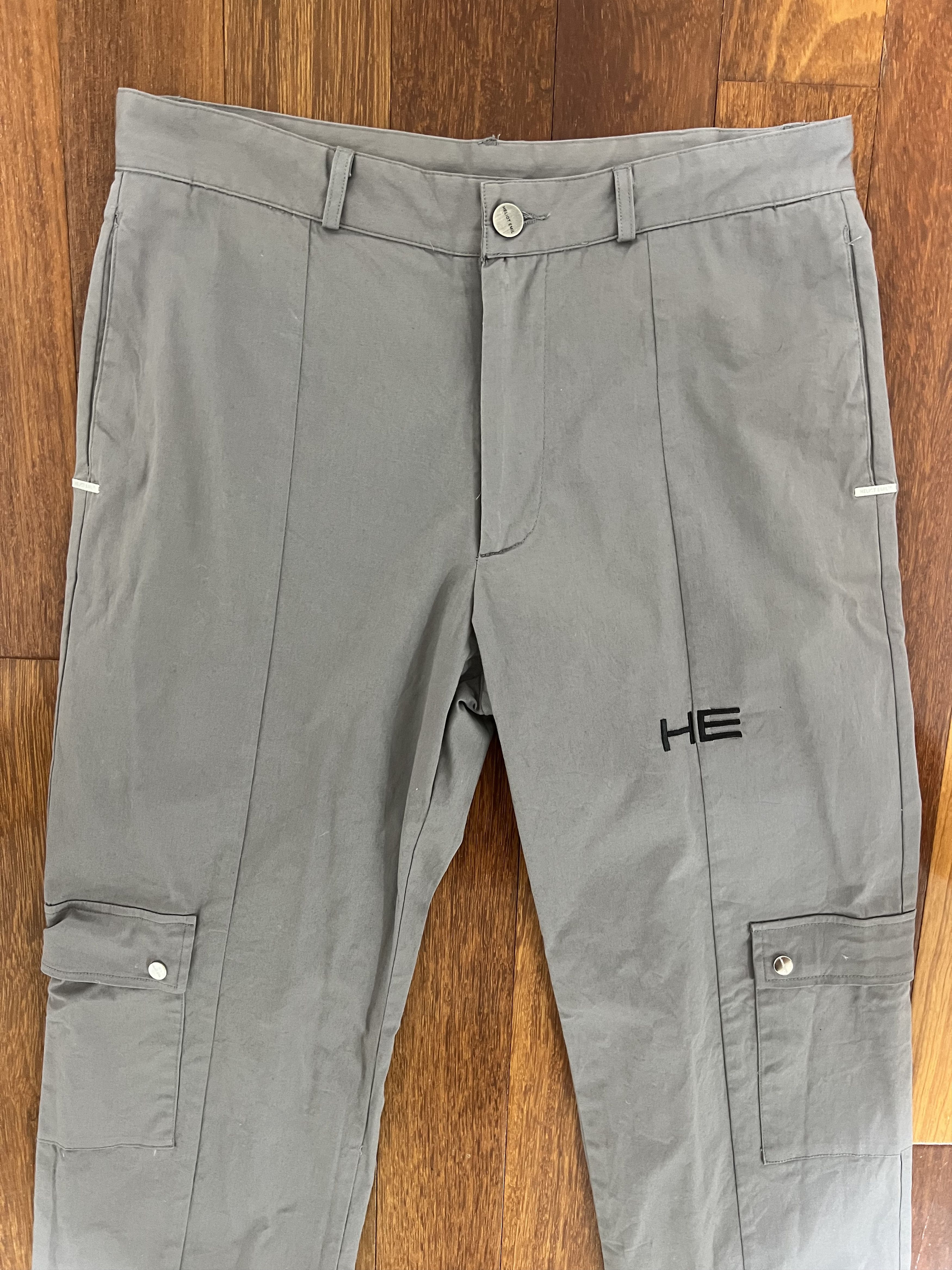 Heliot Emil 💚 SS19 Heliot Emil Grey Cotton Tech Cargo Pants Size US 34 / EU 50 - 3 Thumbnail
