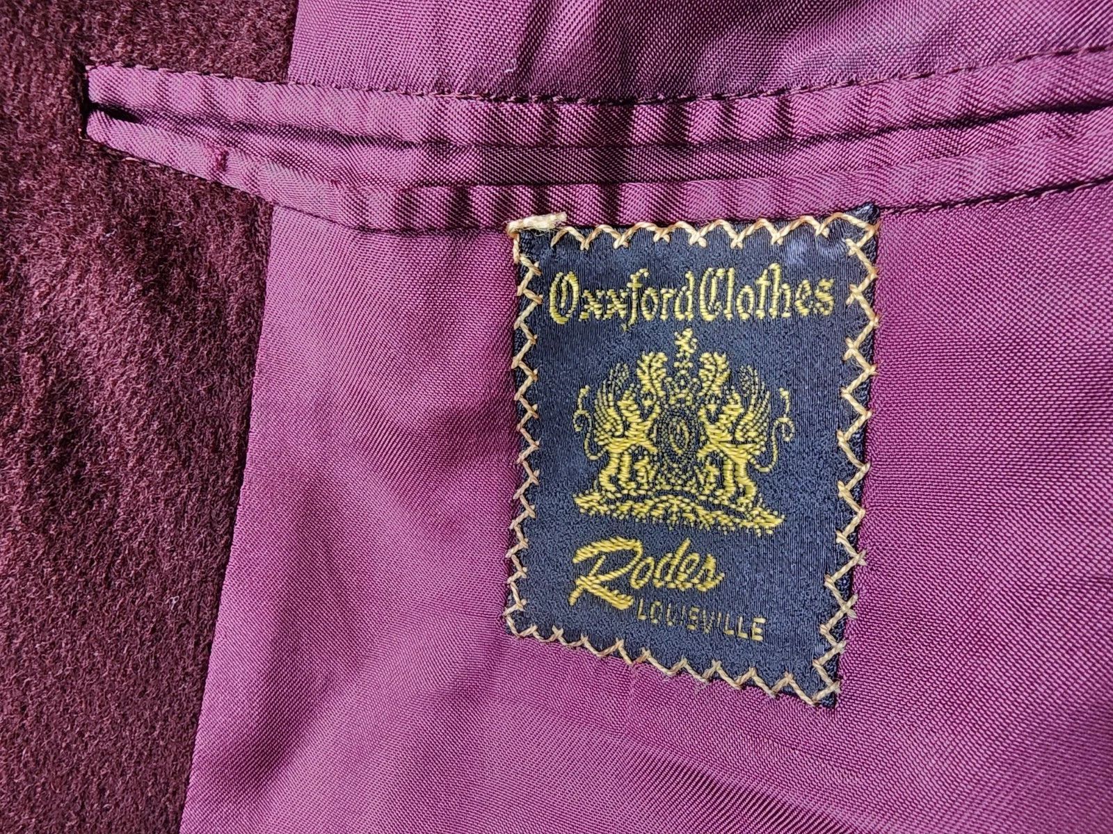Oxxford Clothes Oxxford Clothes Cashmere Blazer Sportcoat Maroon Red 43 Size 44R - 14 Thumbnail
