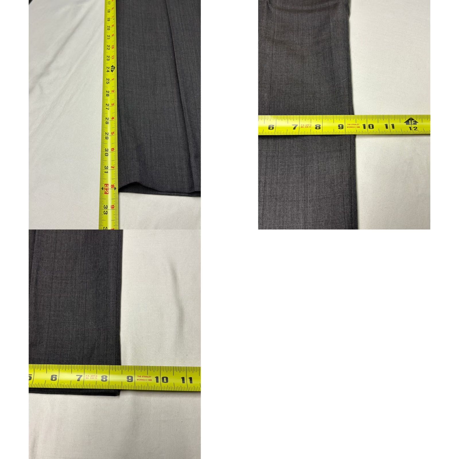 Ralph Lauren Lauren Ralph Lauren Mens Pants Wool Flat Front Plaid Charcoal Grey 36x30 Dress Formal Business 4-Pocket Classic Wool Size US 36 / EU 52 - 8 Thumbnail