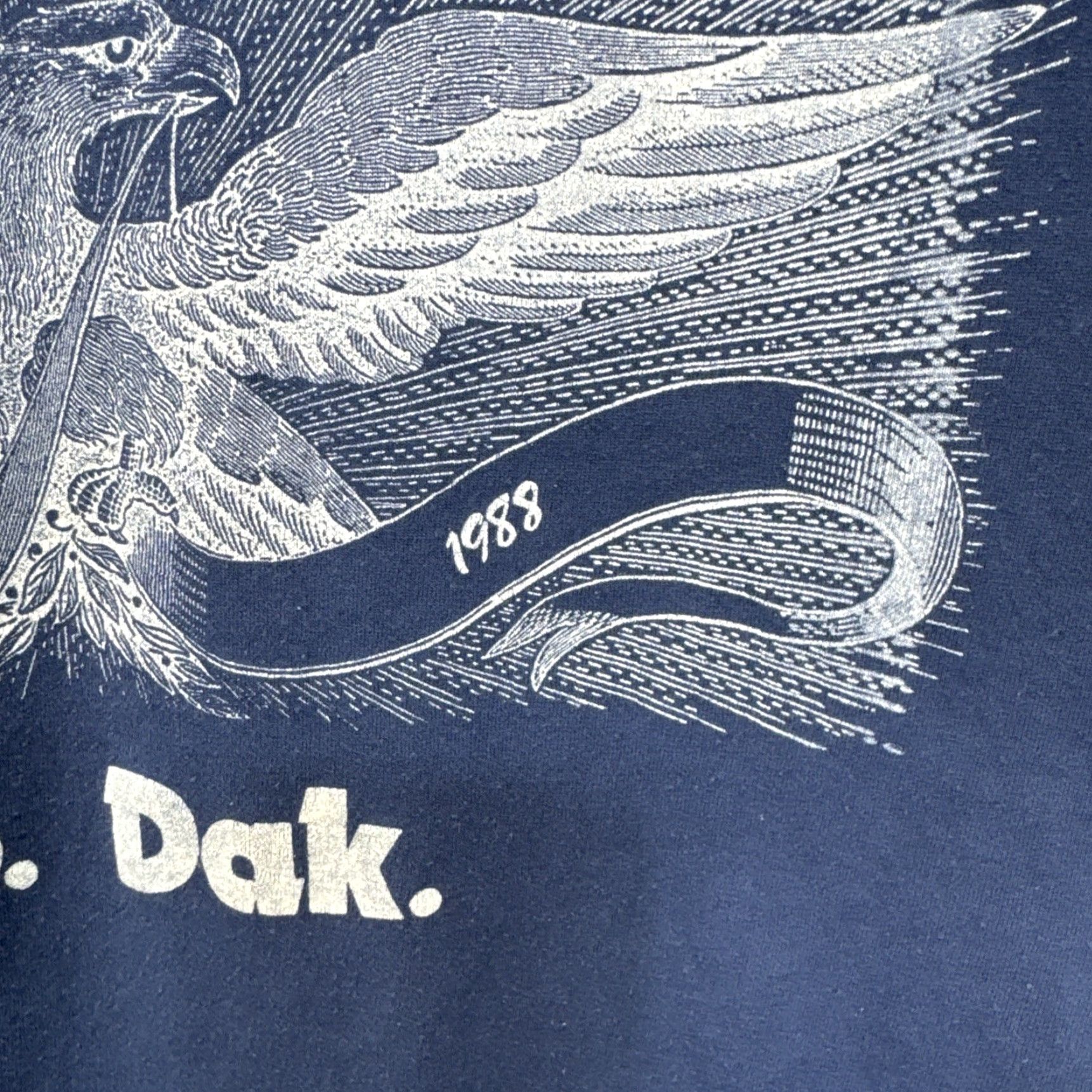 Vintage VINTAGE Sturgis T-shirt 1988 1989 Biker Motorcycle USA Graphic Print Crew Neck Short Sleeve Men M Blue Black Hills 48th Annual Eagle Size US M / EU 48-50 / 2 - 6 Thumbnail