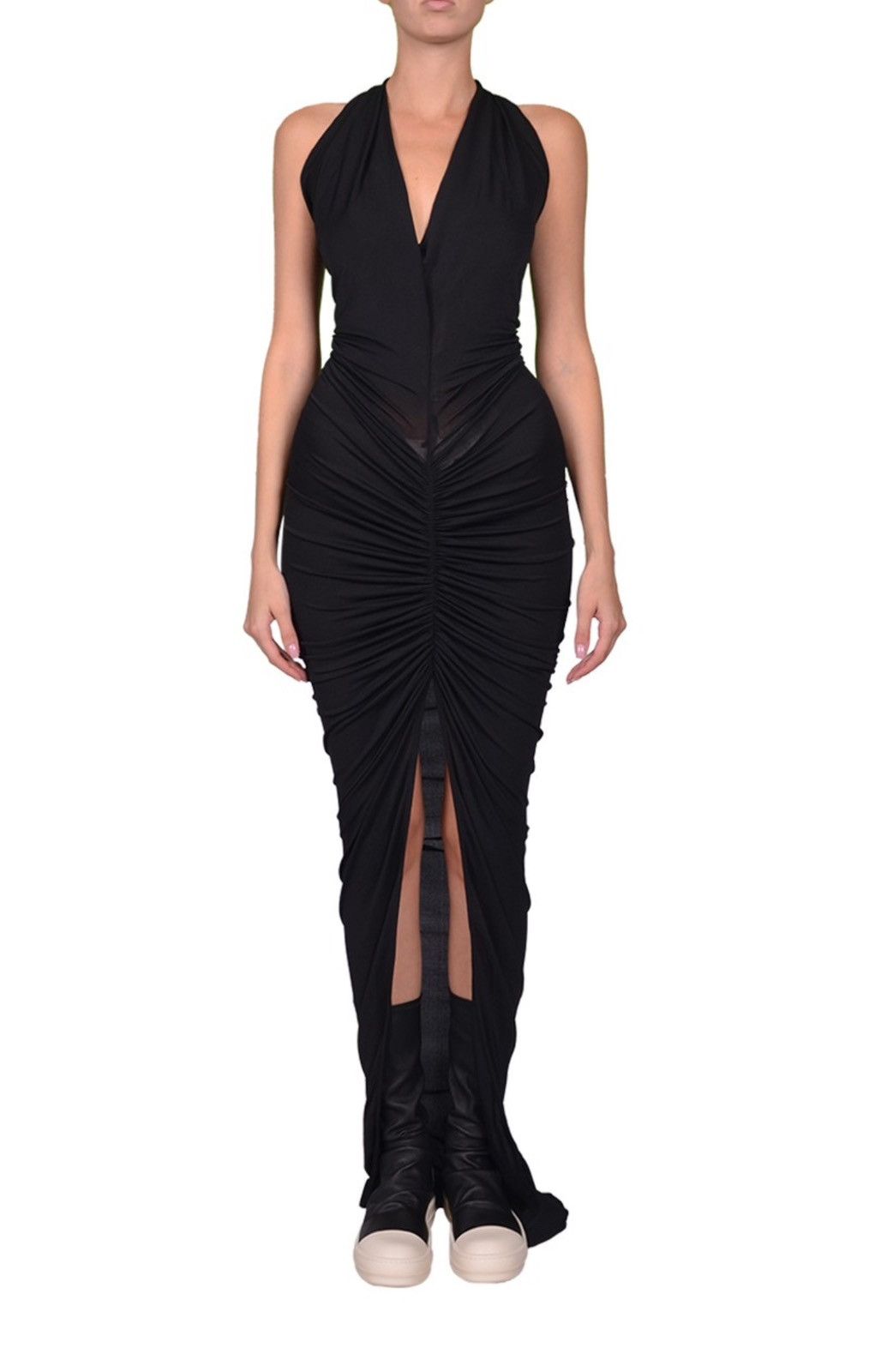 Rick Owens Last Size Rick Owens Black Drapped Maxi Dress Size M / US 6-8 / IT 42-44 - 1 Thumbnail