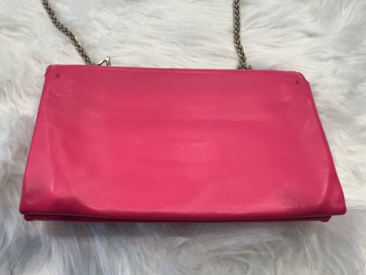 Valentino Valentino Rockstud Flap Chain Hot Pink Leather Crossbody Size ONE SIZE - 13 Thumbnail