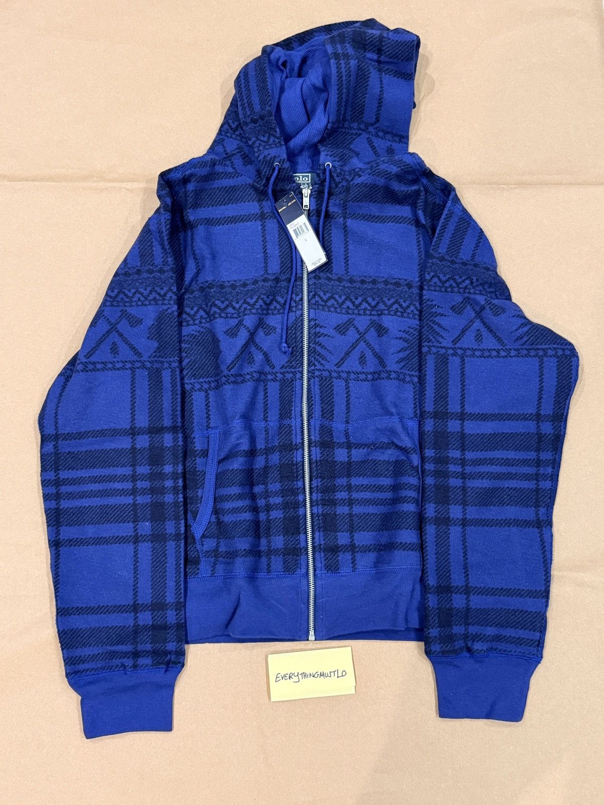 Polo Ralph Lauren native pattern thermal-lined hoodie