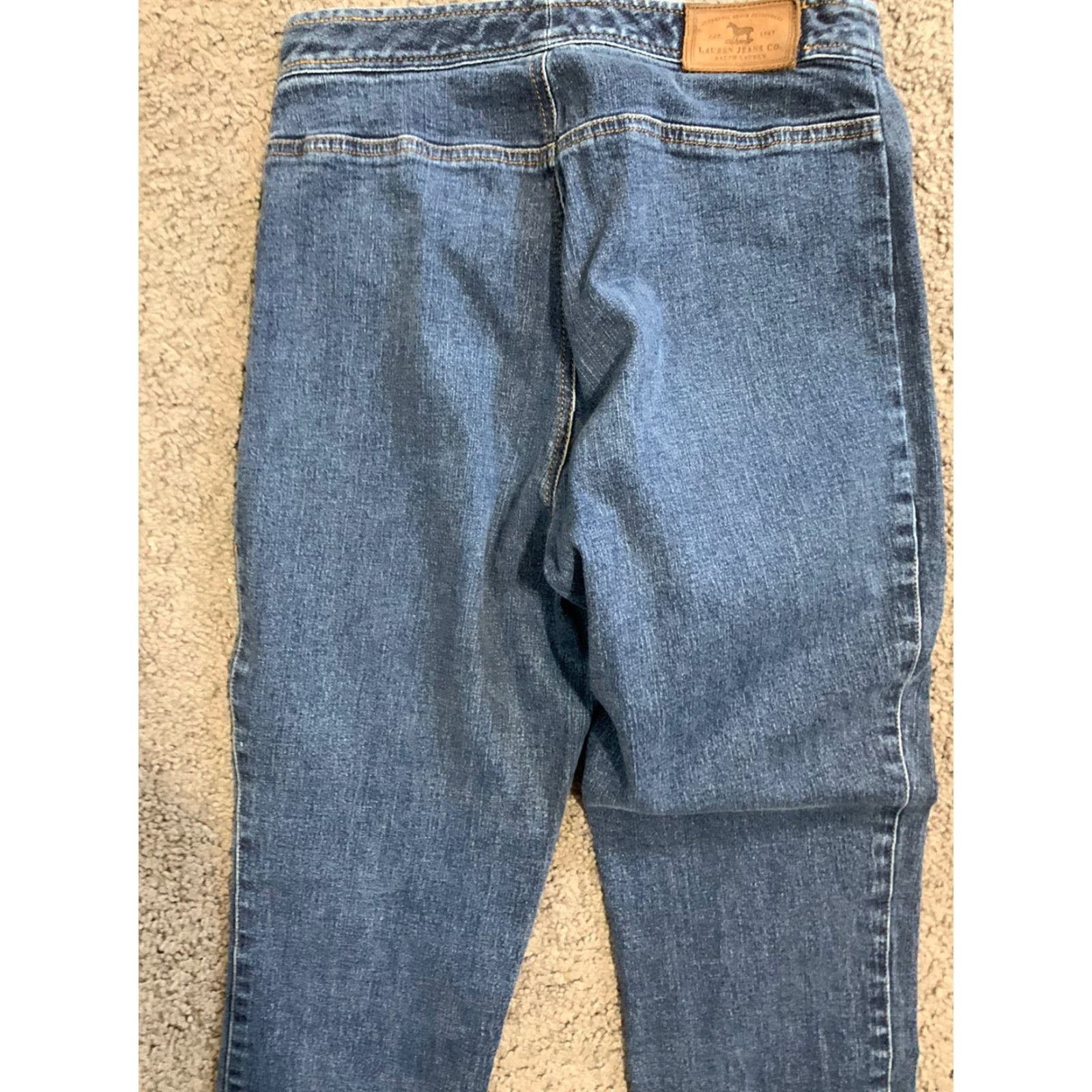 CO Lauren Jeans Co. Jeans Women Petite 6P Dark Wash Blue Denim 5-Pocket Relaxed Womens Size 28" / US 6 / IT 42 - 5 Thumbnail