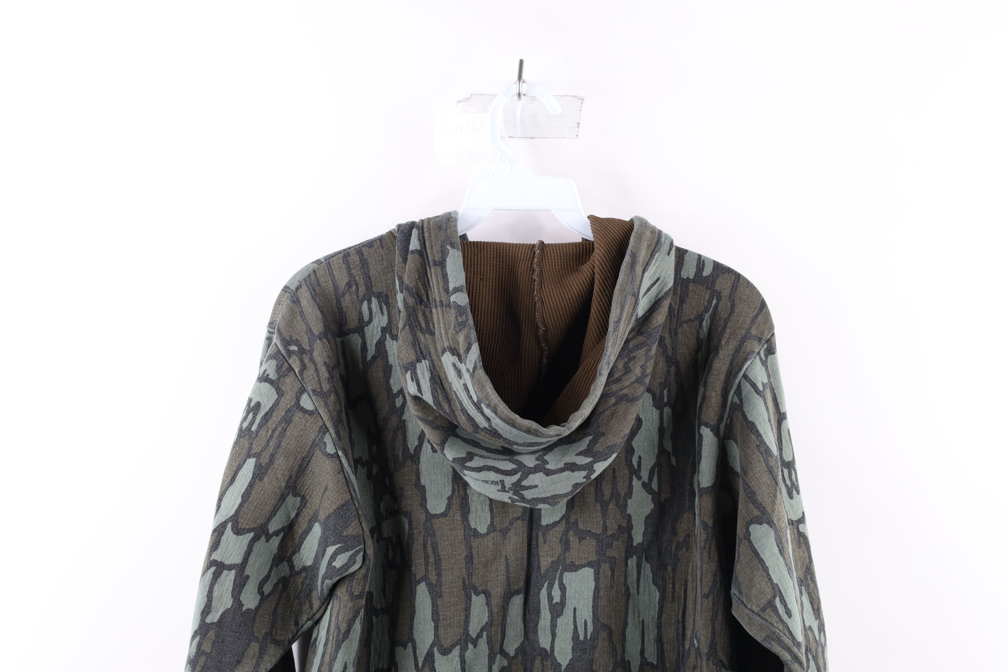 Vintage Vintage 80s Camouflage Thermal Waffle Lined Hoodie USA Size US S / EU 44-46 / 1 - 8 Thumbnail
