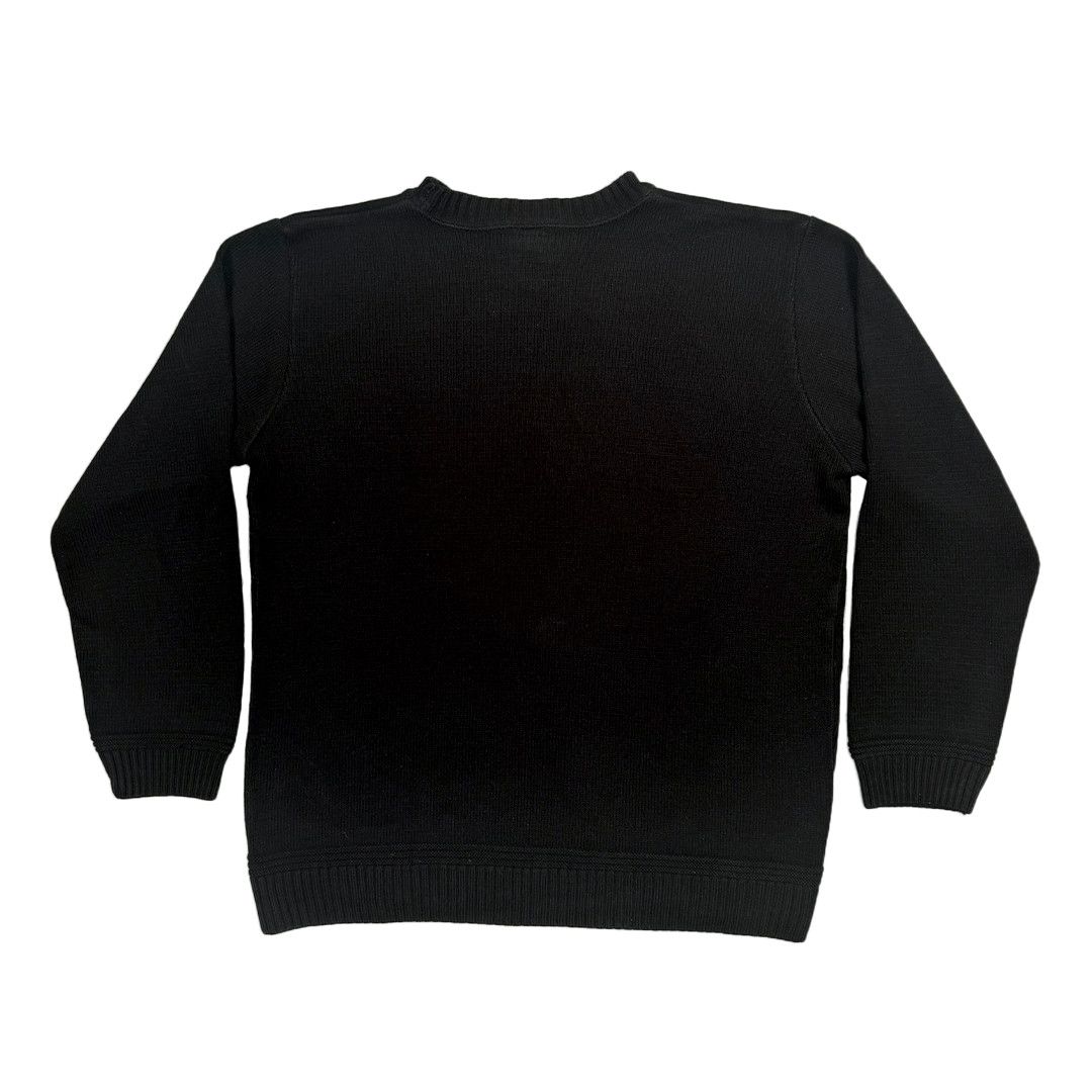 Lacoste Lacoste - Vintage Logo Spellout Knit Sweatshirt - Black - L Size US L / EU 52-54 / 3 - 3 Thumbnail