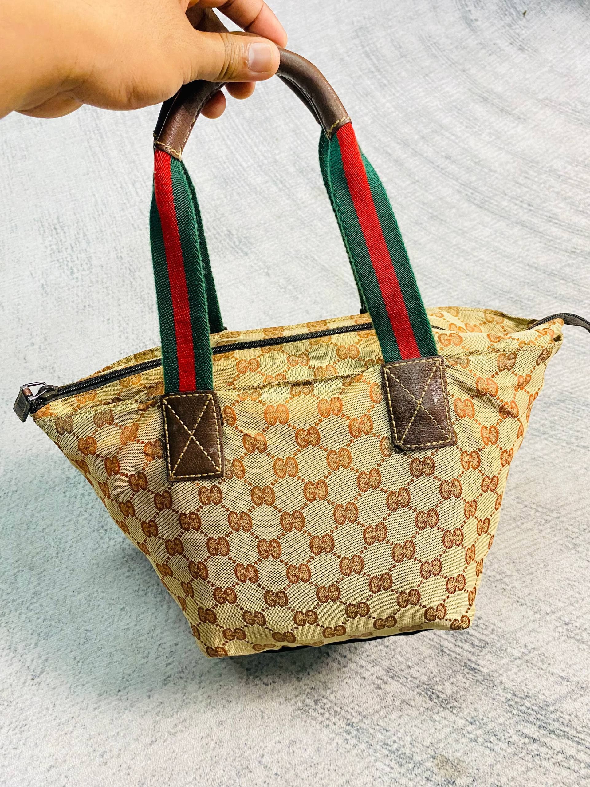 Gucci GUCCI GG Canvas Web Sherry Line Hand Bag Size ONE SIZE - 2 Thumbnail
