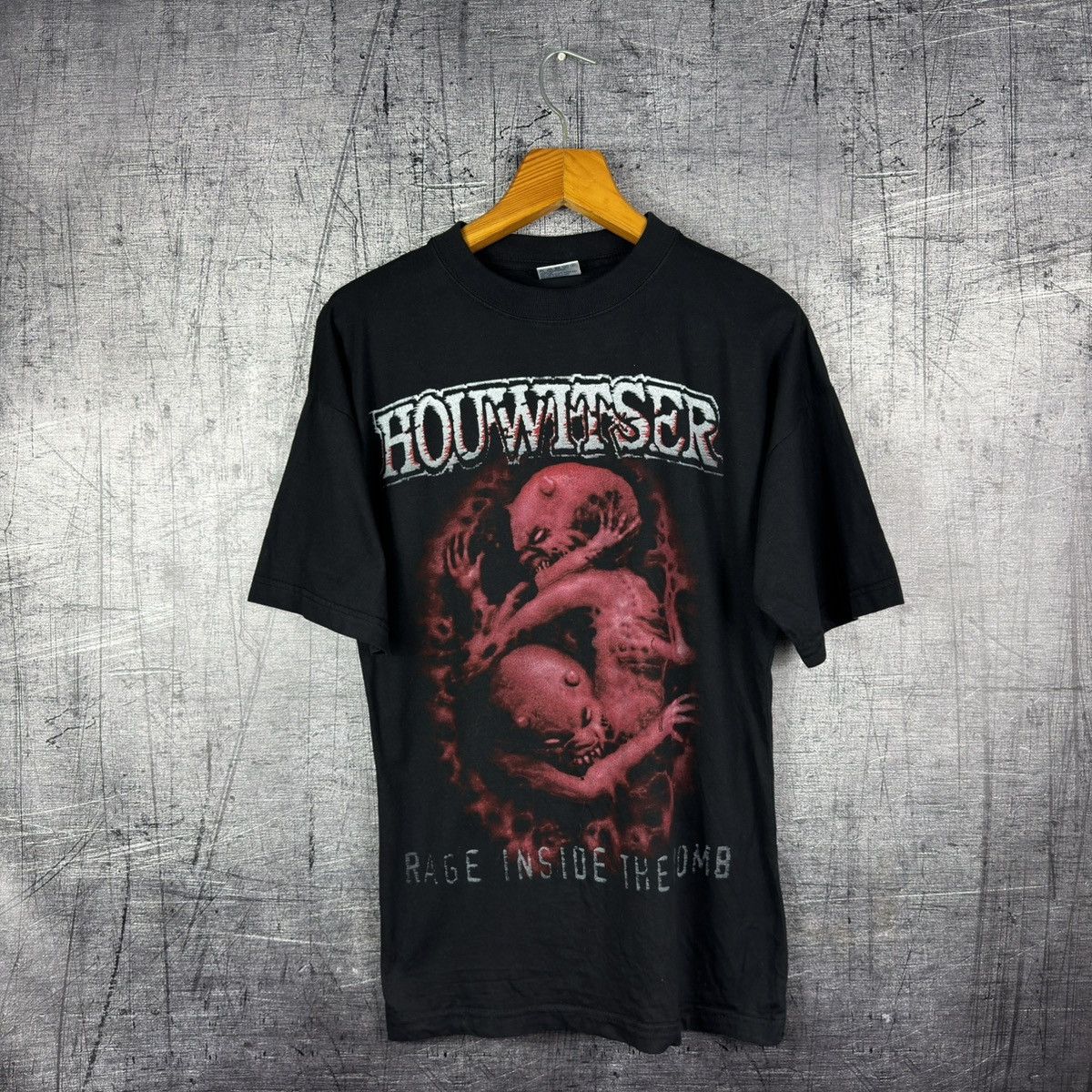 Band Tees Vintage 2002 Houwitser Rage Inside the Womb T Shirt tee Size US XL / EU 56 / 4 - 1 Thumbnail