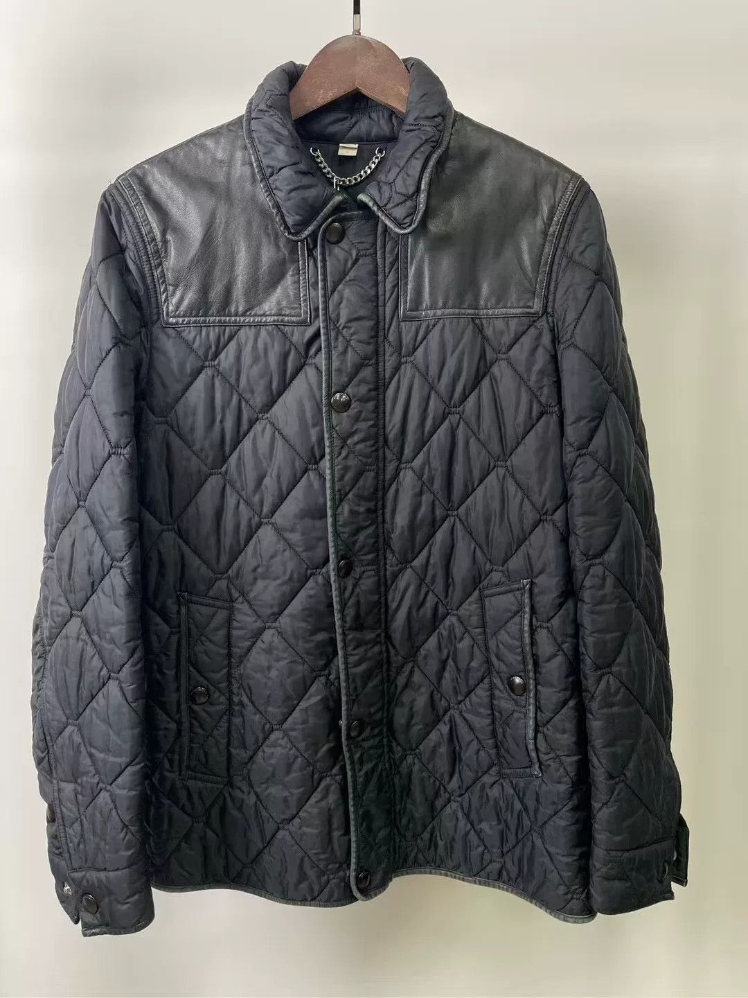 burberry quilted check-patterned outerwear jacket