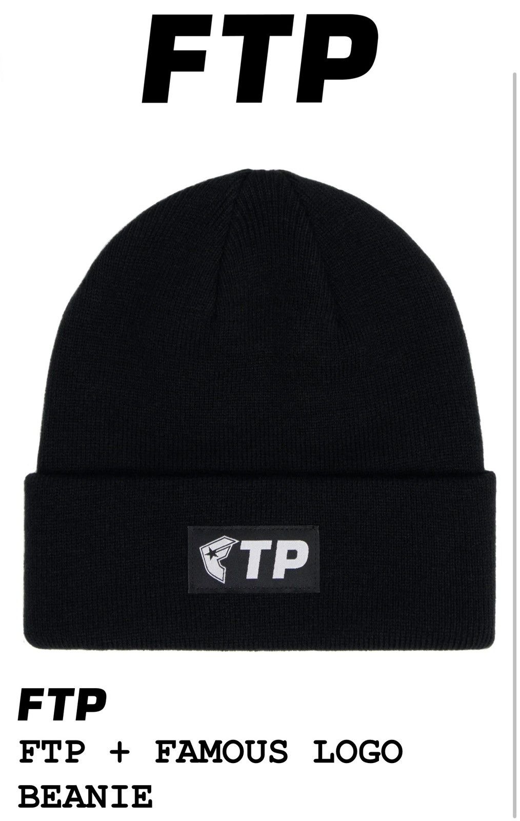 FTP ビーニー　2TONE LOGO beanie FTP 2 Tone Logo Beanie - Navy - NEW | eBay