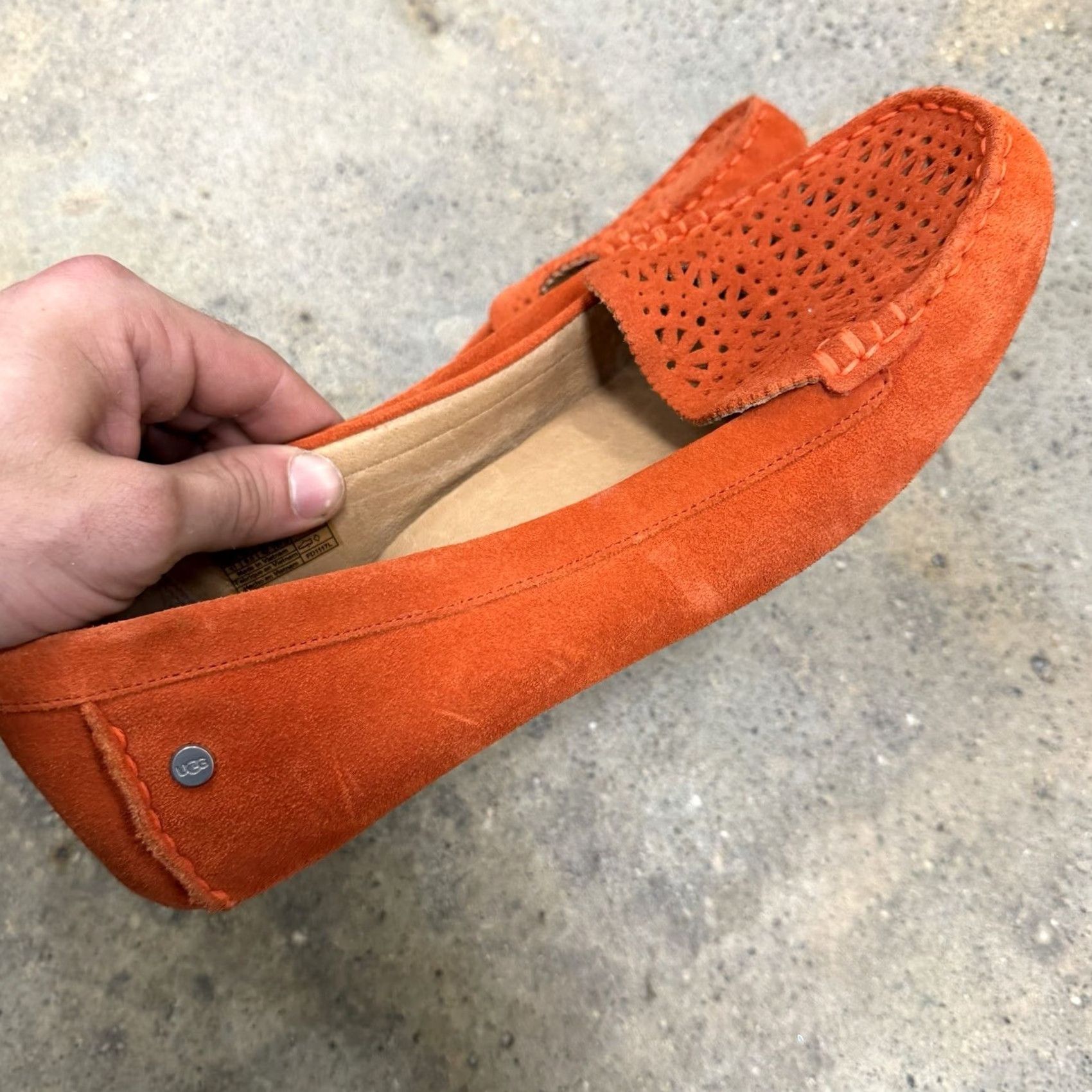 Ugg UGG Slip On Loafer Shoes Women’s Size 11 Orange Suede Flat Slip On Women Shoes Loafer SN1098271 Size US 10 / IT 40 - 4 Thumbnail