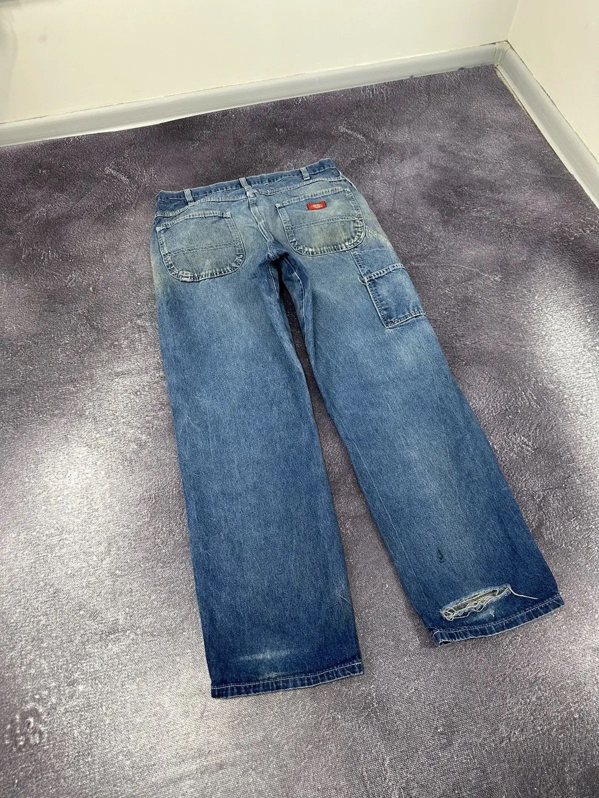 Dickies × Vintage Vintage 90s Dickies Faded Blue Denim Work Baggy Jeans Size US 34 / EU 50 - 3 Thumbnail