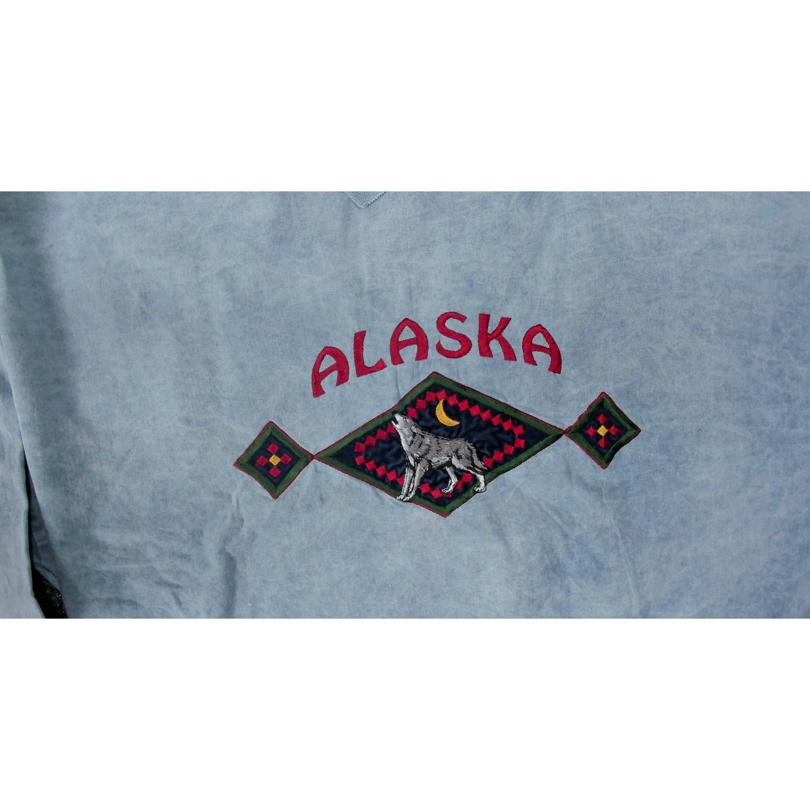 Vintage 90s Oarsman Alaska Wolf Ombre Knit Polo 3/4 Sleeve Boxy XXL Size US XXL / EU 58 / 5 - 11 Thumbnail