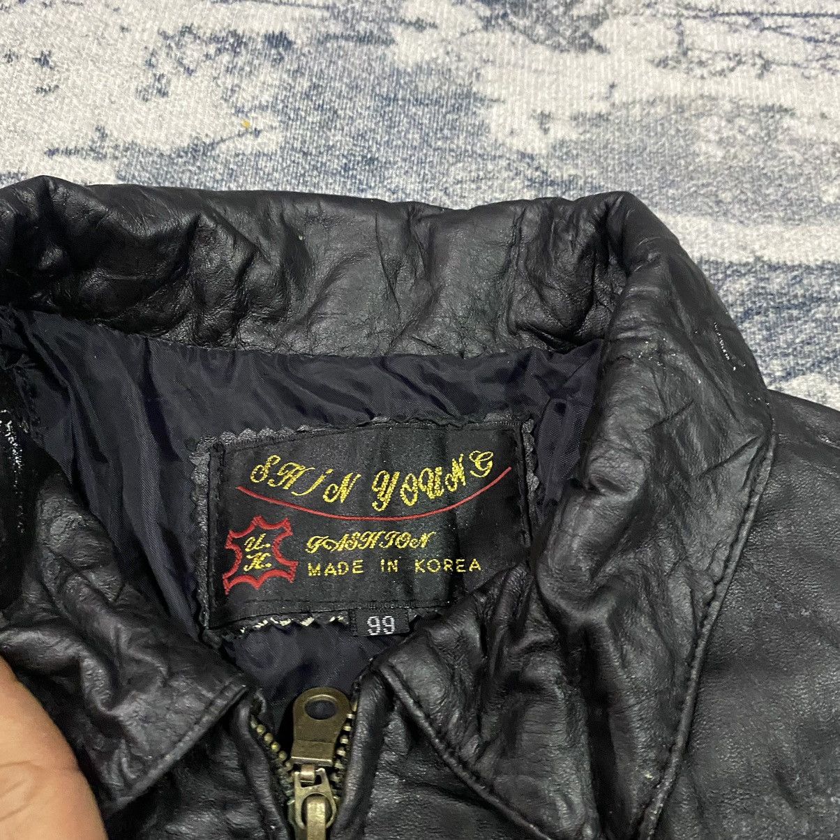 Genuine Leather × Vintage Vintage Shin Young Leather Jacket Size US M / EU 48-50 / 2 - 5 Thumbnail
