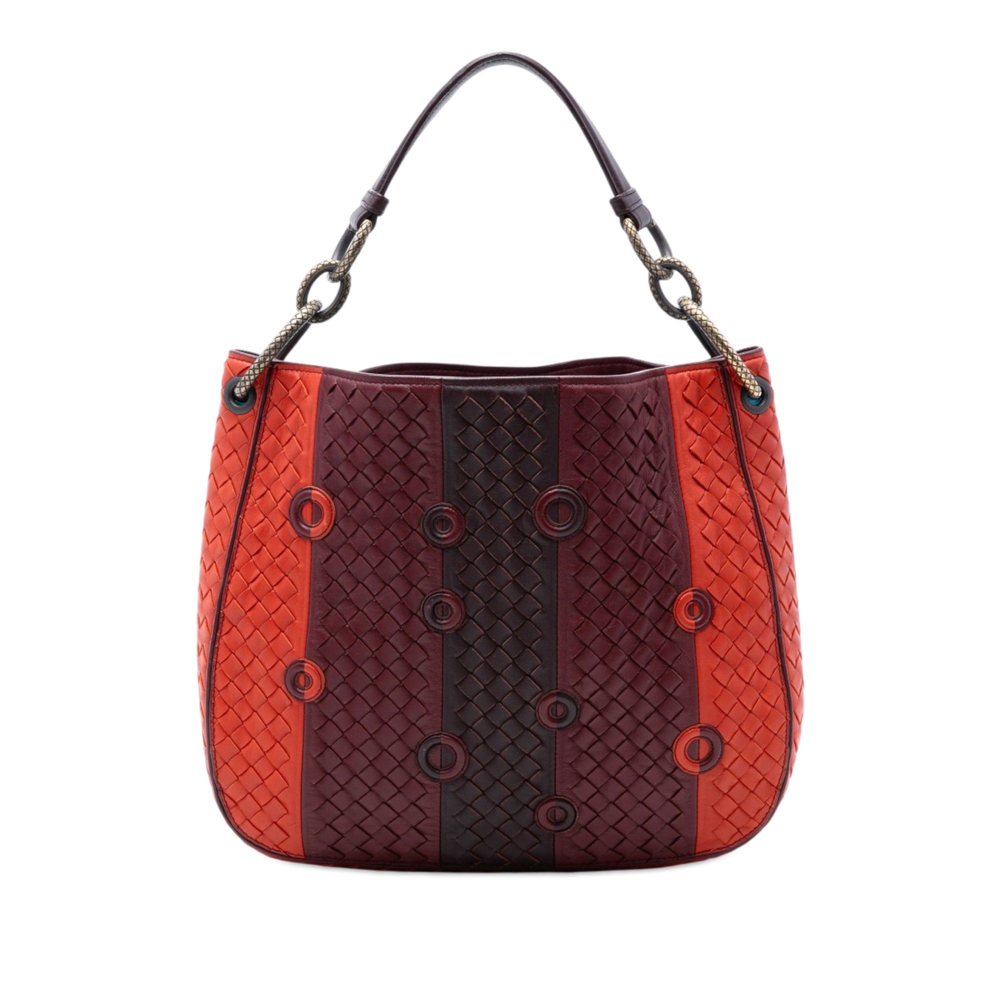 Bottega Veneta Multicolor Nappa Intrecciato Grommet Loop Hobo Size ONE SIZE - 1 Thumbnail