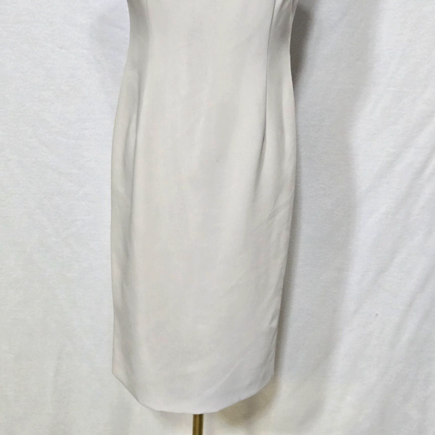 Anne Klein Anne Klein Dress Womens 2 Petite Putty Sleeveless Sheath Career Formal New Tags Size XS / US 0-2 / IT 36-38 - 4 Thumbnail