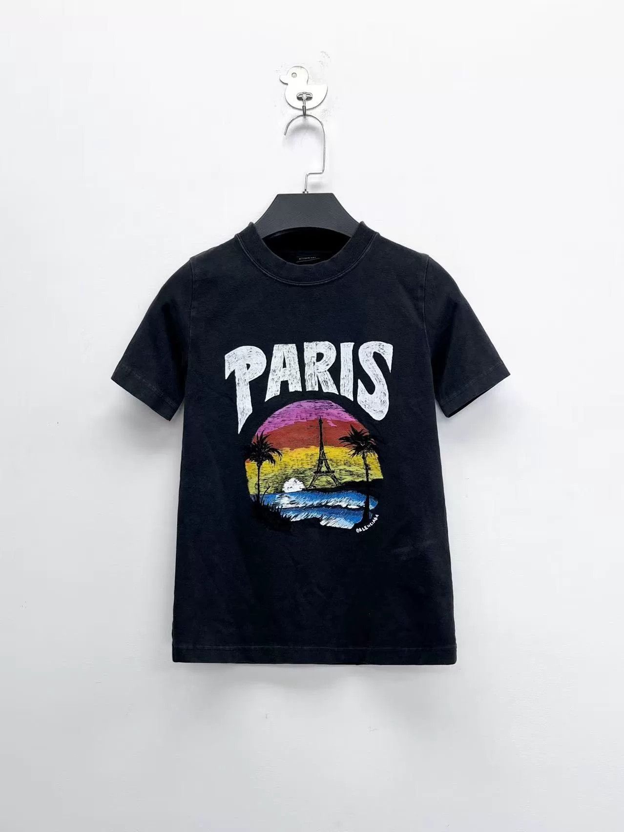 Balenciaga balenciaga black logo short sleeve t-shirt Size US M / EU 48-50 / 2 - 1 Thumbnail