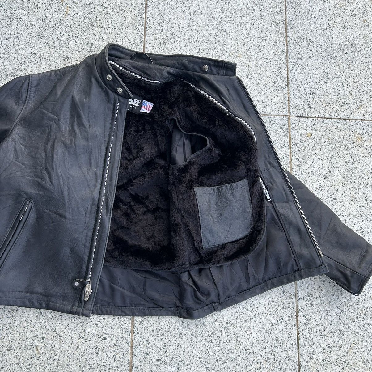 Schott Schott NYC model 141 Classic Racer Leather Motorcycle Jacket Size US L / EU 52-54 / 3 - 7 Thumbnail