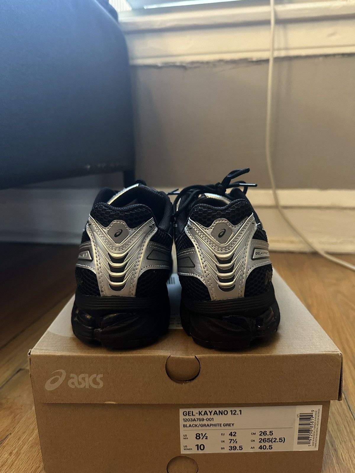 Asics Asics Gel Kayano 12.1 Black/Graphite Grey Size US 8.5 / EU 41-42 - 7 Thumbnail