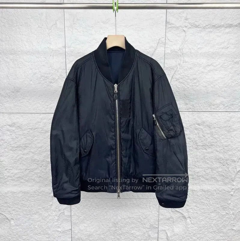 Burberry Burberry Navy Cotton Men's Bomber Jacket. Size US XL / EU 56 / 4 - 3 Thumbnail