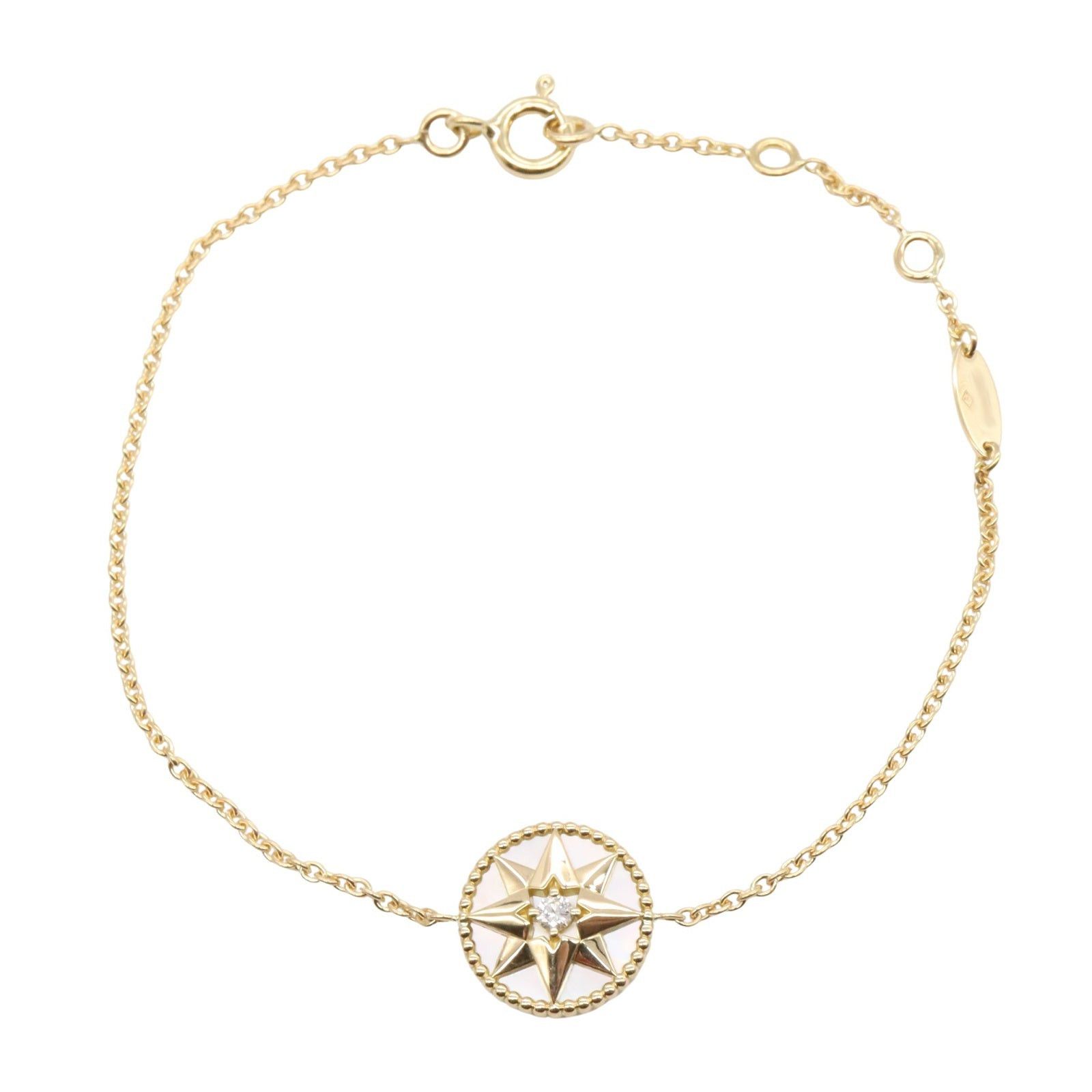 Dior Dior Rose Thevan Mother Of Pearl Bracelet K18 (Yellow Gold) Diamond Clear White Size ONE SIZE - 1 Thumbnail