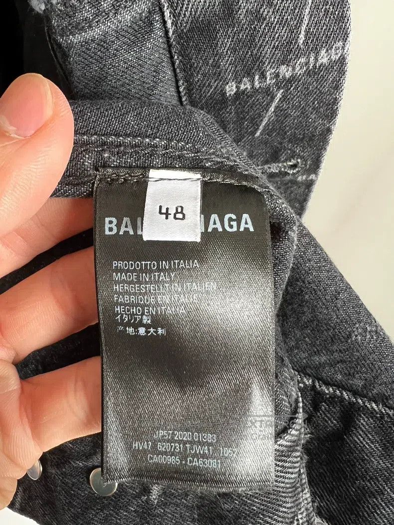 Balenciaga Balenciaga Printed Logo Black Denim Shirt Size US M / EU 48-50 / 2 - 4 Thumbnail