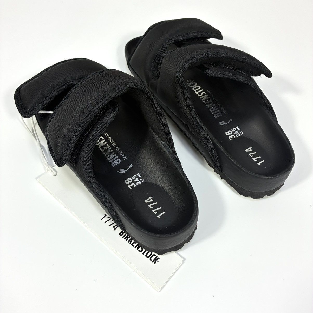 Birkenstock Birkenstock 1774 Arizona Cosny Nylon Sandals Black 38 7 NEW Size US 7 / IT 37 - 3 Thumbnail