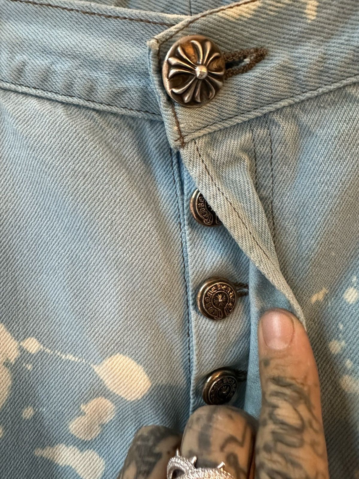 Chrome Hearts Chrome Hearts Drake Blue levi cross jeans 30 31 32 Size US 31 - 4 Thumbnail