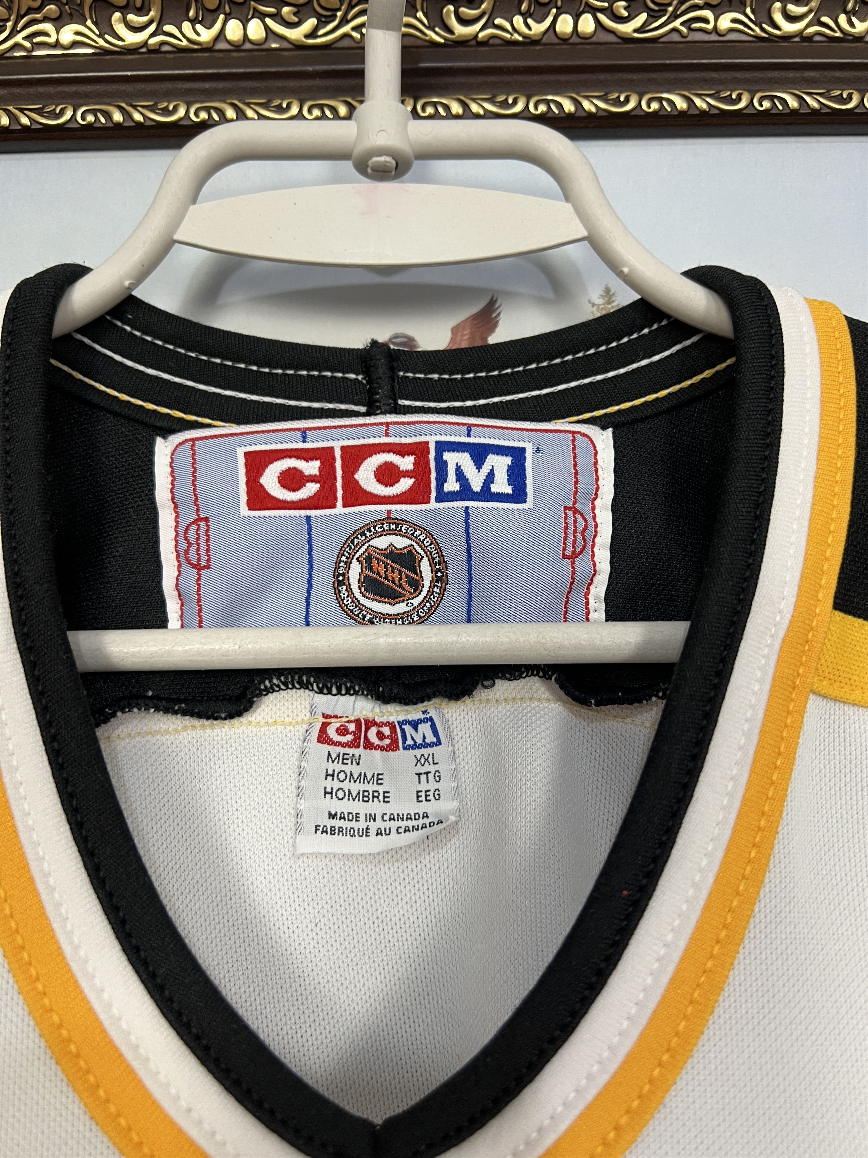 Ccm CCM Boston Bruins Vintage Ice Hockey Jersey Trikot Rare Size US XXL / EU 58 / 5 - 8 Thumbnail