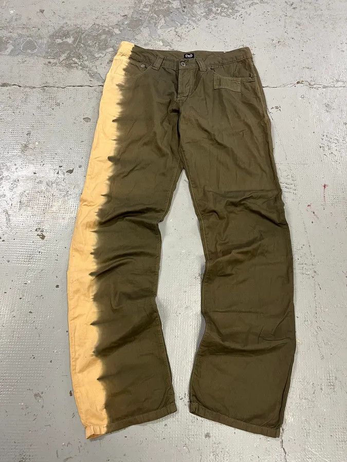 Dolce & Gabbana SS2006 Dolce & Gabbana Gradient Green & Yellow Pants Size US 34 / EU 50 - 1 Thumbnail