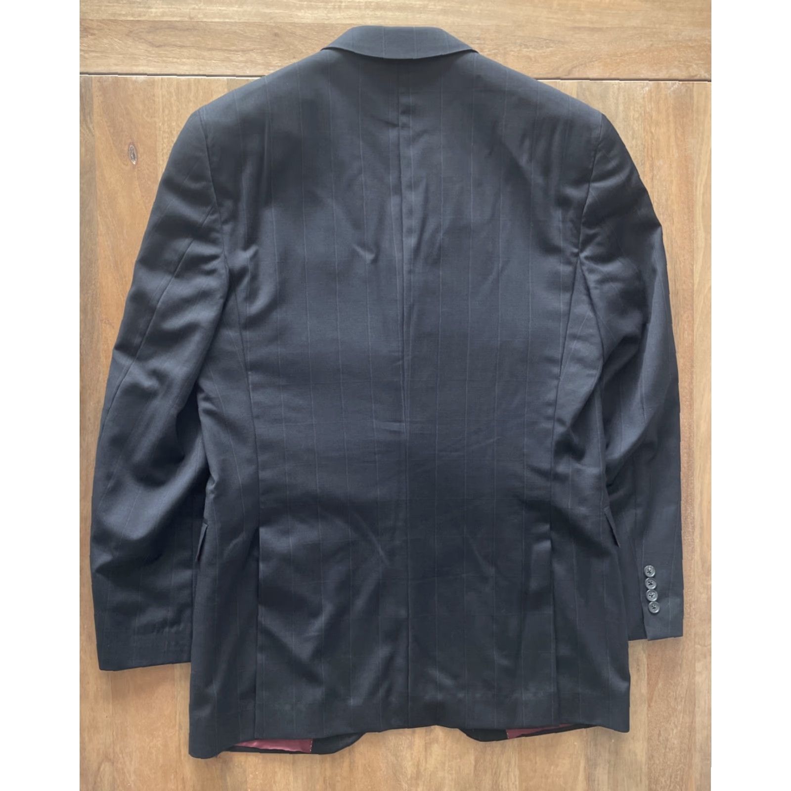 Jack Victor Jack Victor Slim 100s Black Windowpane Sport Jacket Blazer Mens 42L Size 42R - 2 Thumbnail