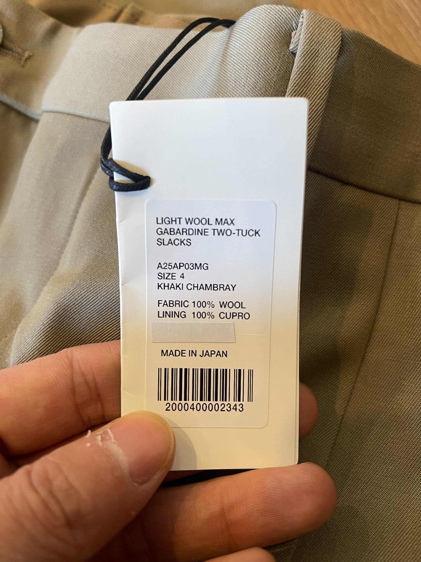 Auralee AURALEE Light Wool Max Gabardine Trousers Size US 26 / EU 42 - 7 Thumbnail