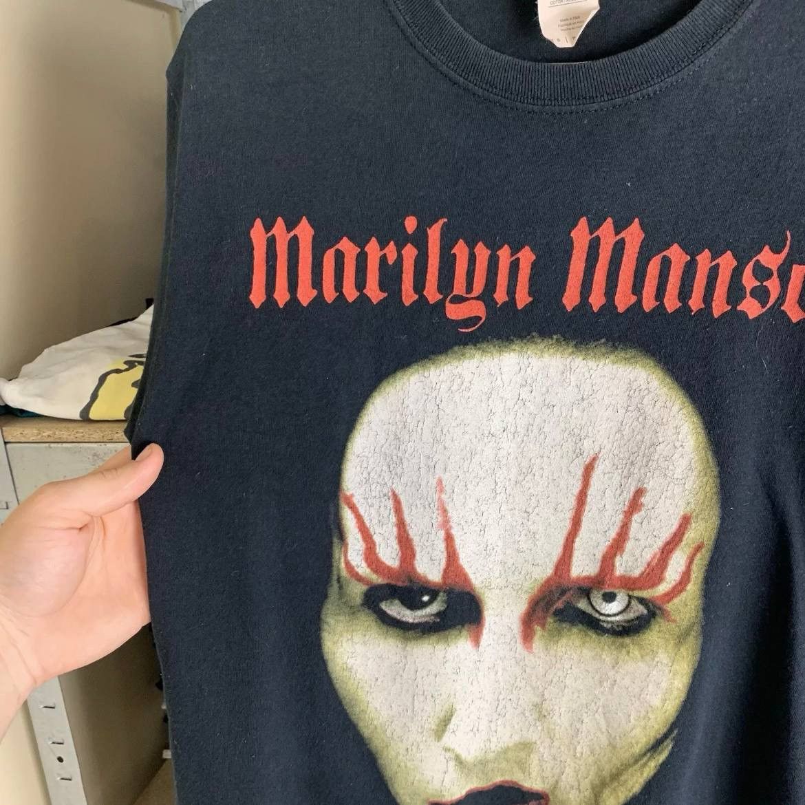 Band Tees Rare! Marilyn Manson Big Face Logo Tee Vintage 00s Size US S / EU 44-46 / 1 - 5 Thumbnail