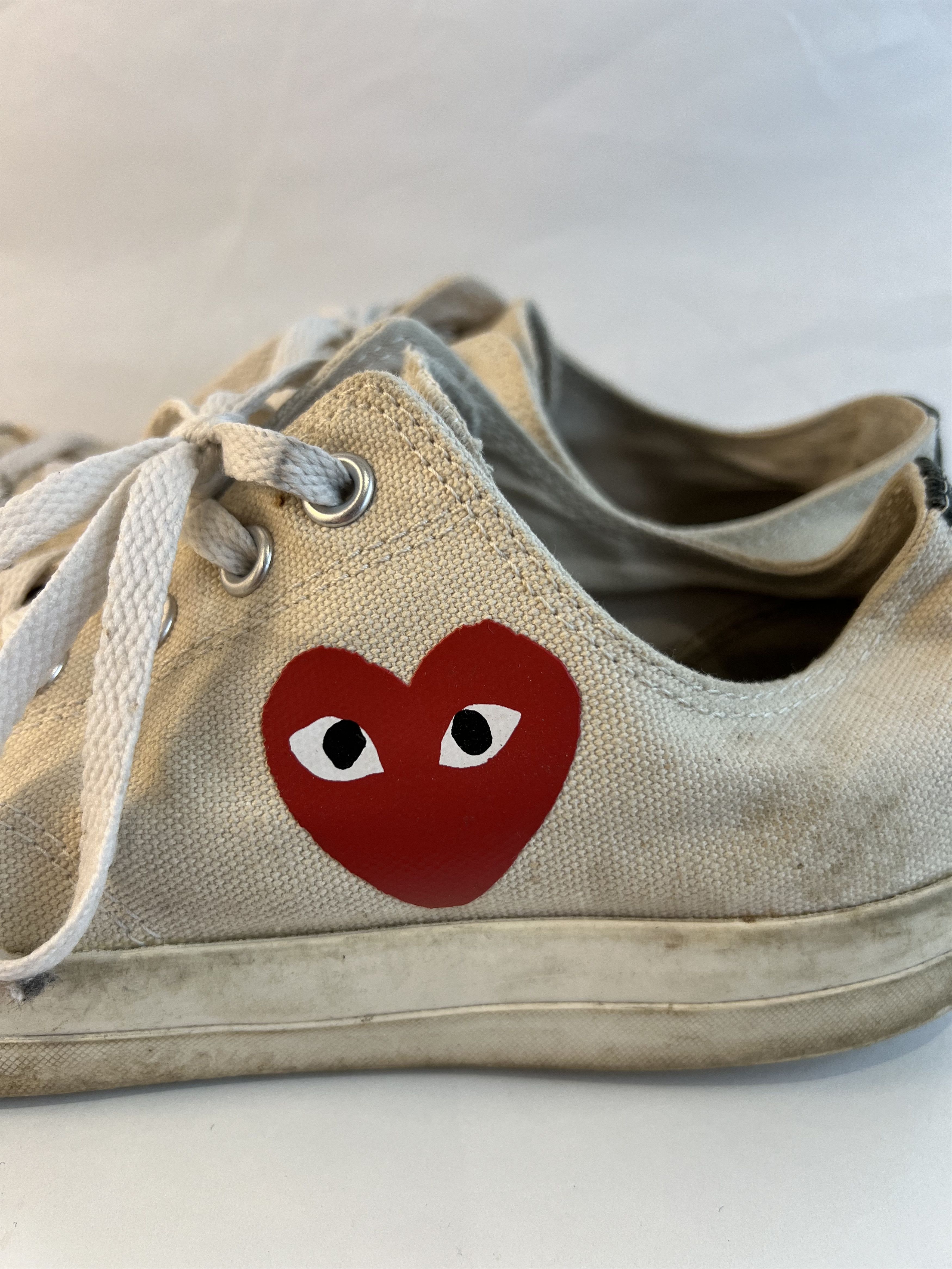 image of Comme Des Garcons x Comme Des Garcons Play Converse All Star Play Off White Chuck Low Top Shoes (Si