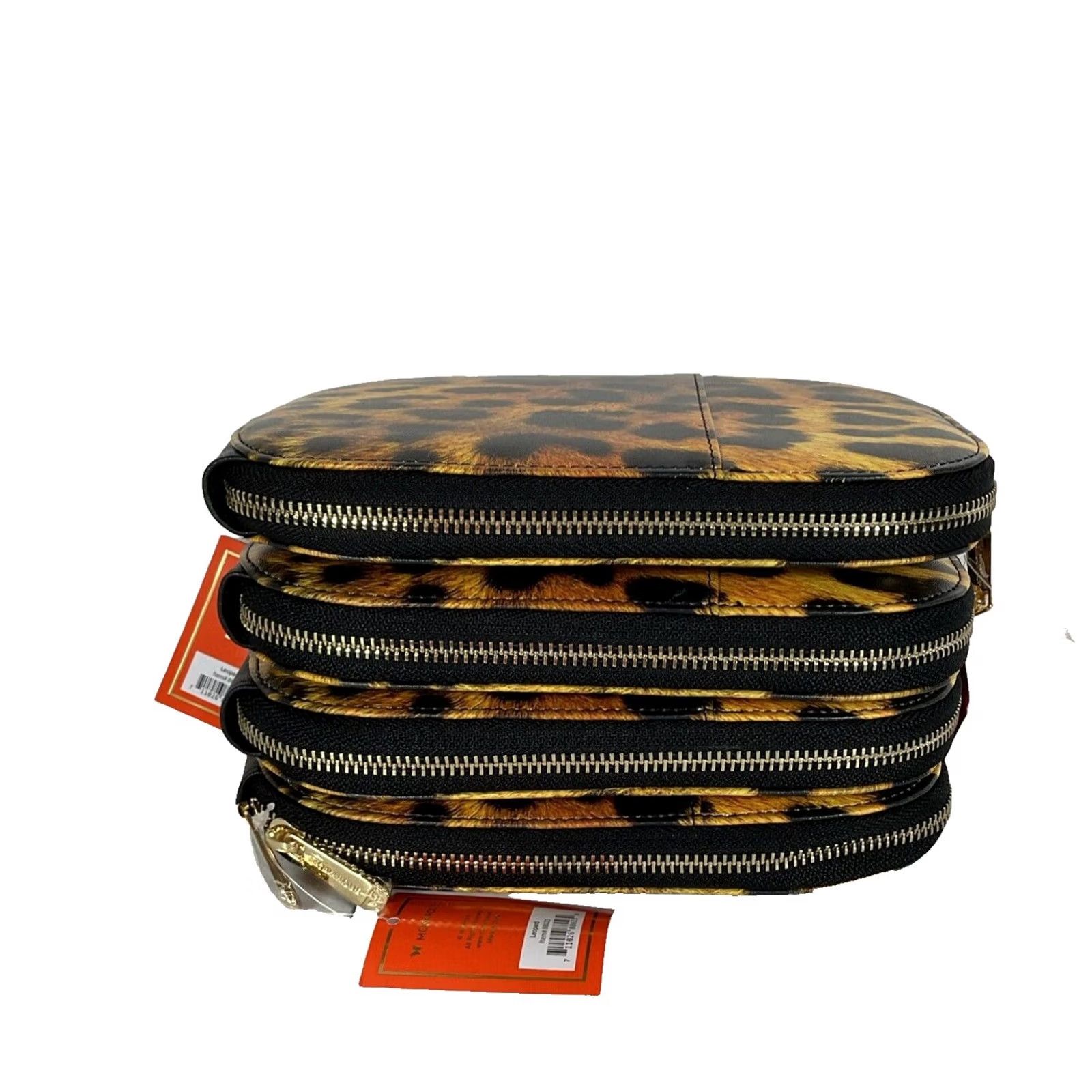 Vintage Monarque Leopard Print Crossbody Bag Front Pocket Back Card Pocket Size ONE SIZE - 4 Thumbnail
