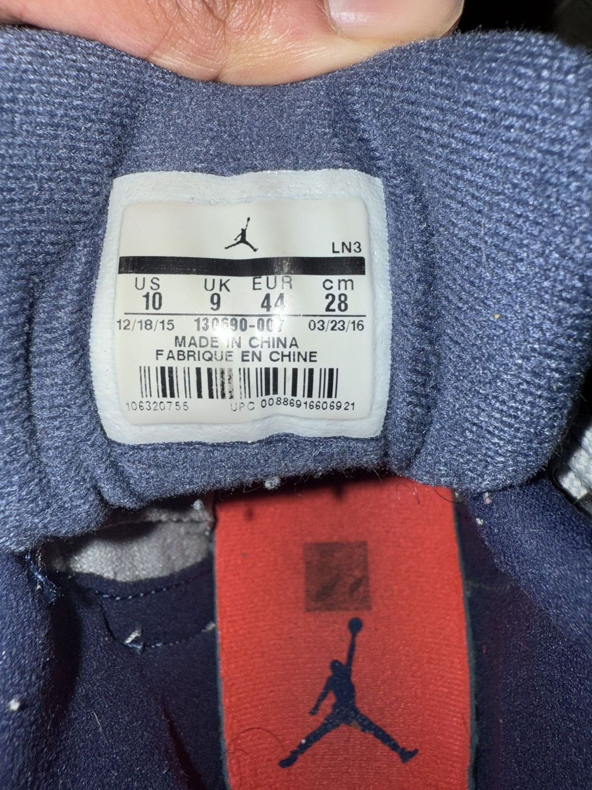 Jordan Brand Air Jordan 12 Retro Grey University Blue Size US 10 / EU 43 - 5 Thumbnail