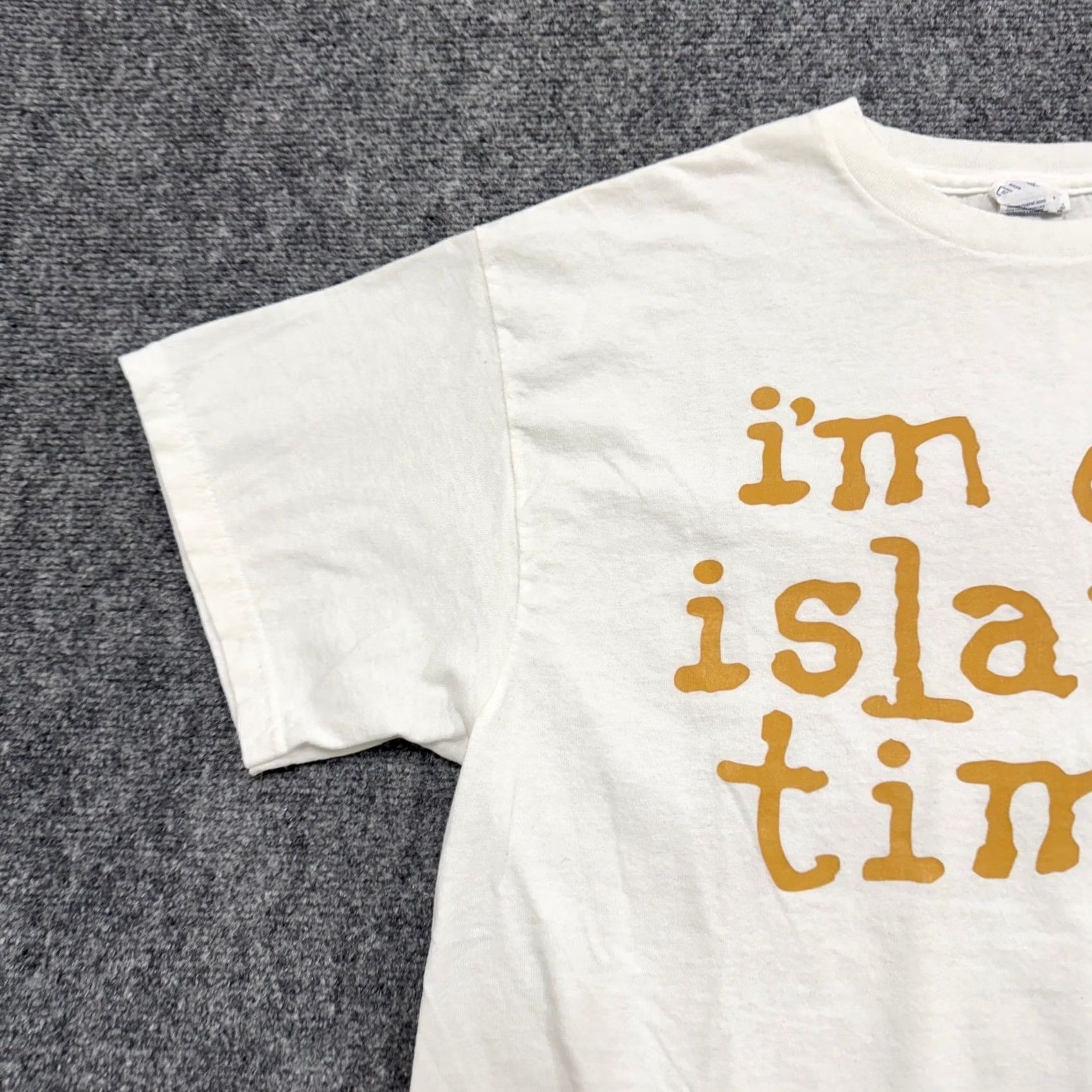 Vintage Delta Pro Weight Island Time T-Shirt Men's Large Tybee Island 100% Cotton White Size US L / EU 52-54 / 3 - 6 Thumbnail
