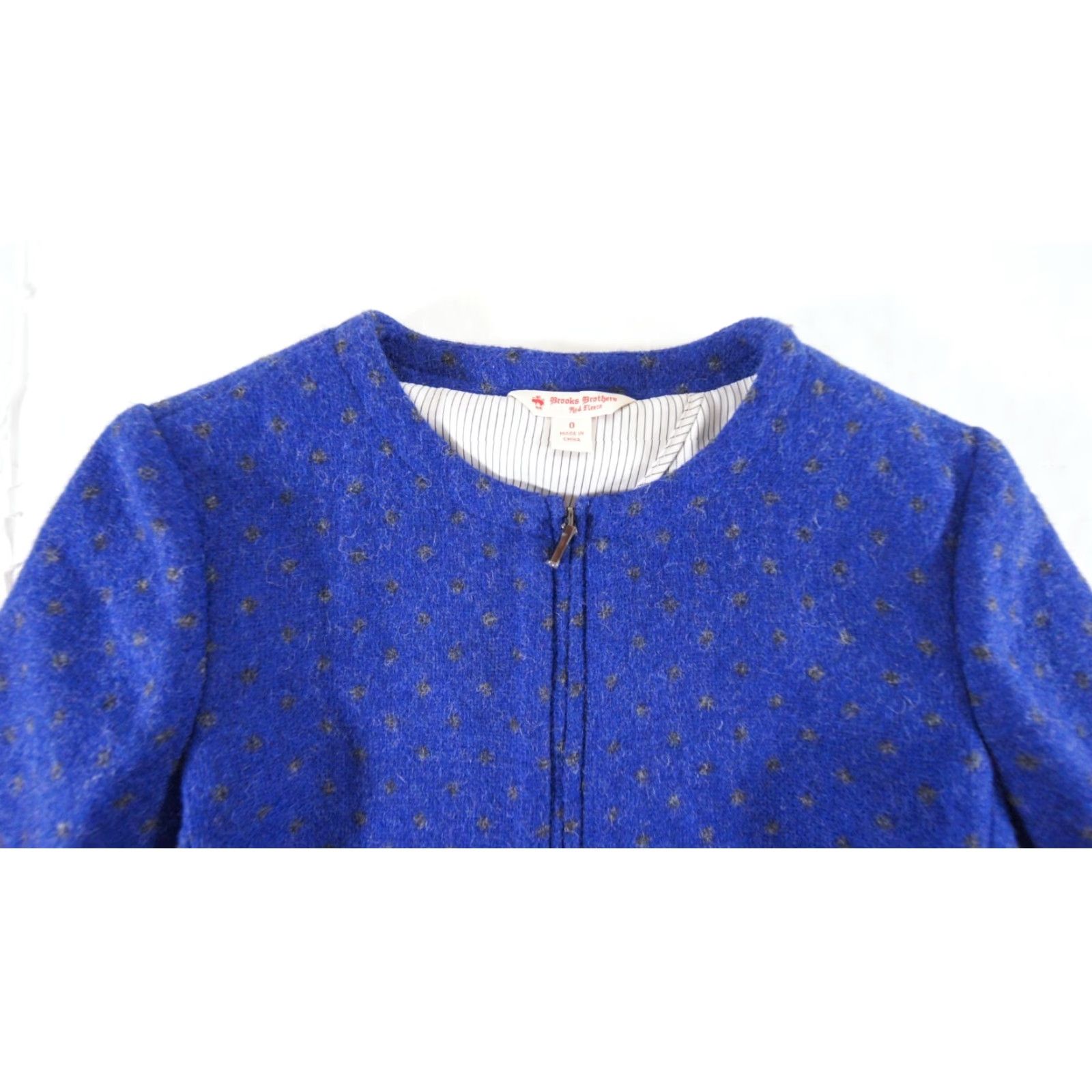 Brooks Brothers Brooks Brothers Womens Blazer Size 0 Blue Wool Full Zip Regular Fit Size XS / US 0-2 / IT 36-38 - 2 Thumbnail