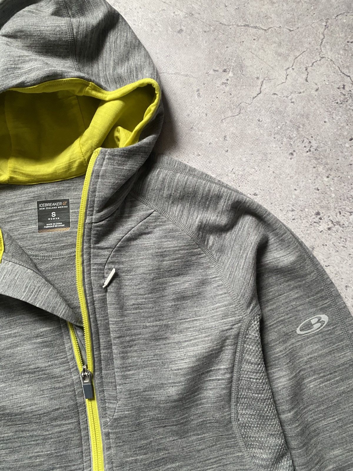 Icebreaker Icebreaker GT Merino Gray And Yellow Zip-Up Jacket Women’s Size S / US 4 / IT 40 - 3 Thumbnail
