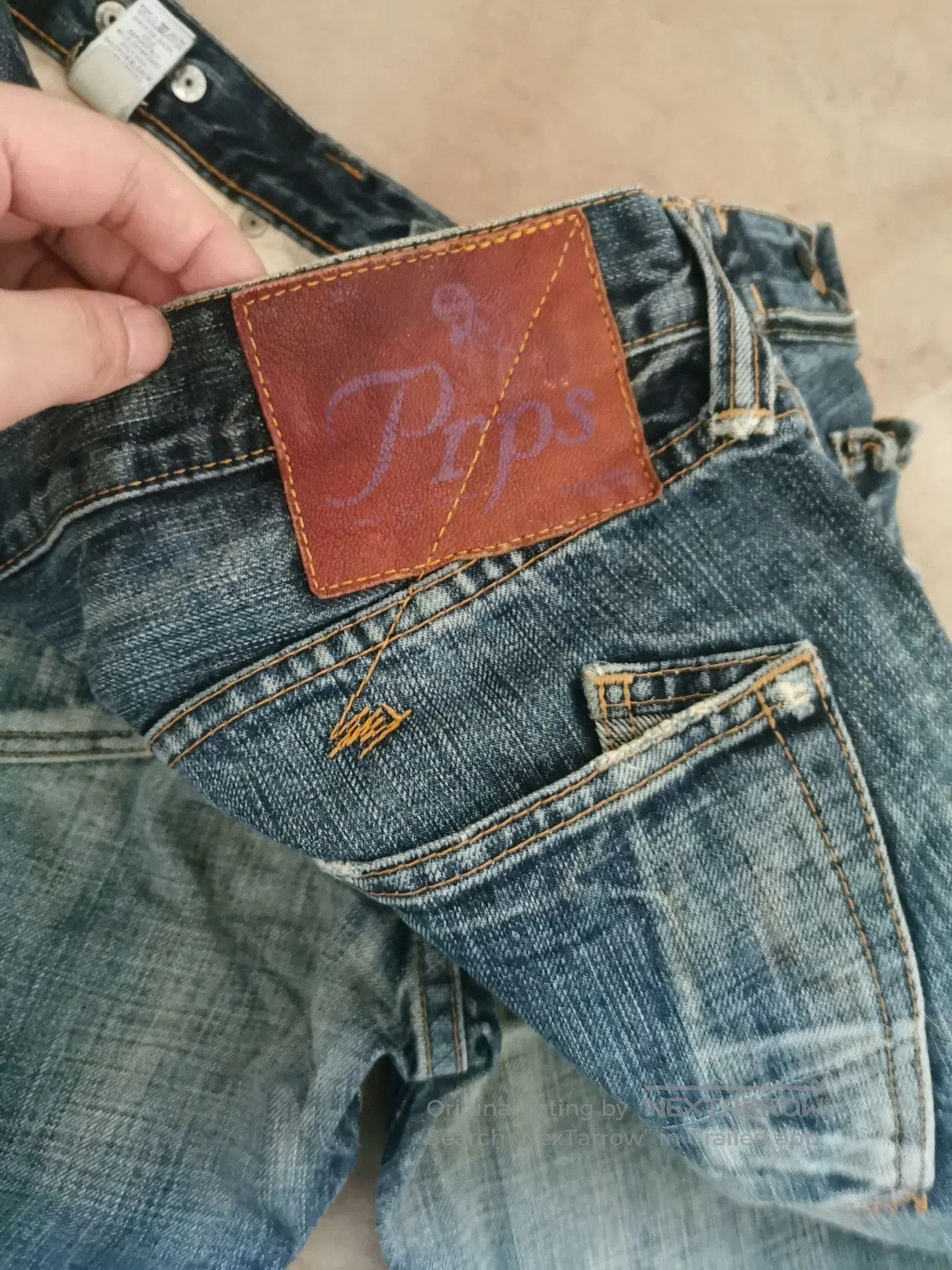 Visvim Acid-Washed Distressed Blue Denim Jeans. Size US 34 / EU 50 - 5 Thumbnail