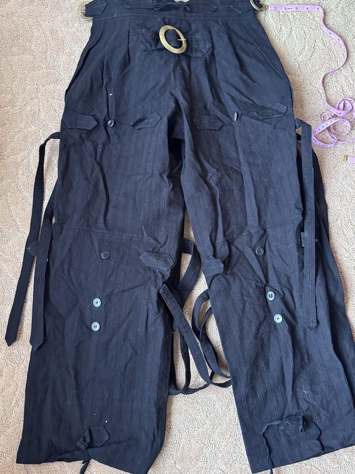 Number (N)ine 2009 Cotton/Silk Bondage pants Size US 32 / EU 48 - 3 Thumbnail