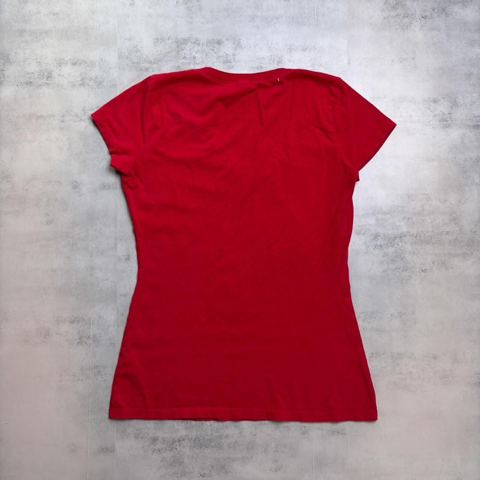 Other Y2K Red Cross Grunge Gothic V-Neck Skater T-Shirt Size L / US 10 / IT 46 - 6 Thumbnail