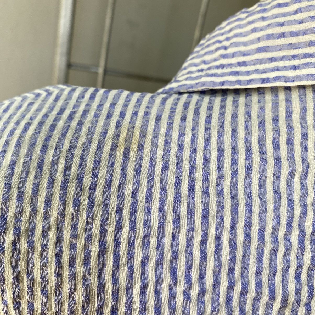 Celine CELINE Blue & White Striped Textured Blazer Shirt Size M / US 6-8 / IT 42-44 - 9 Thumbnail