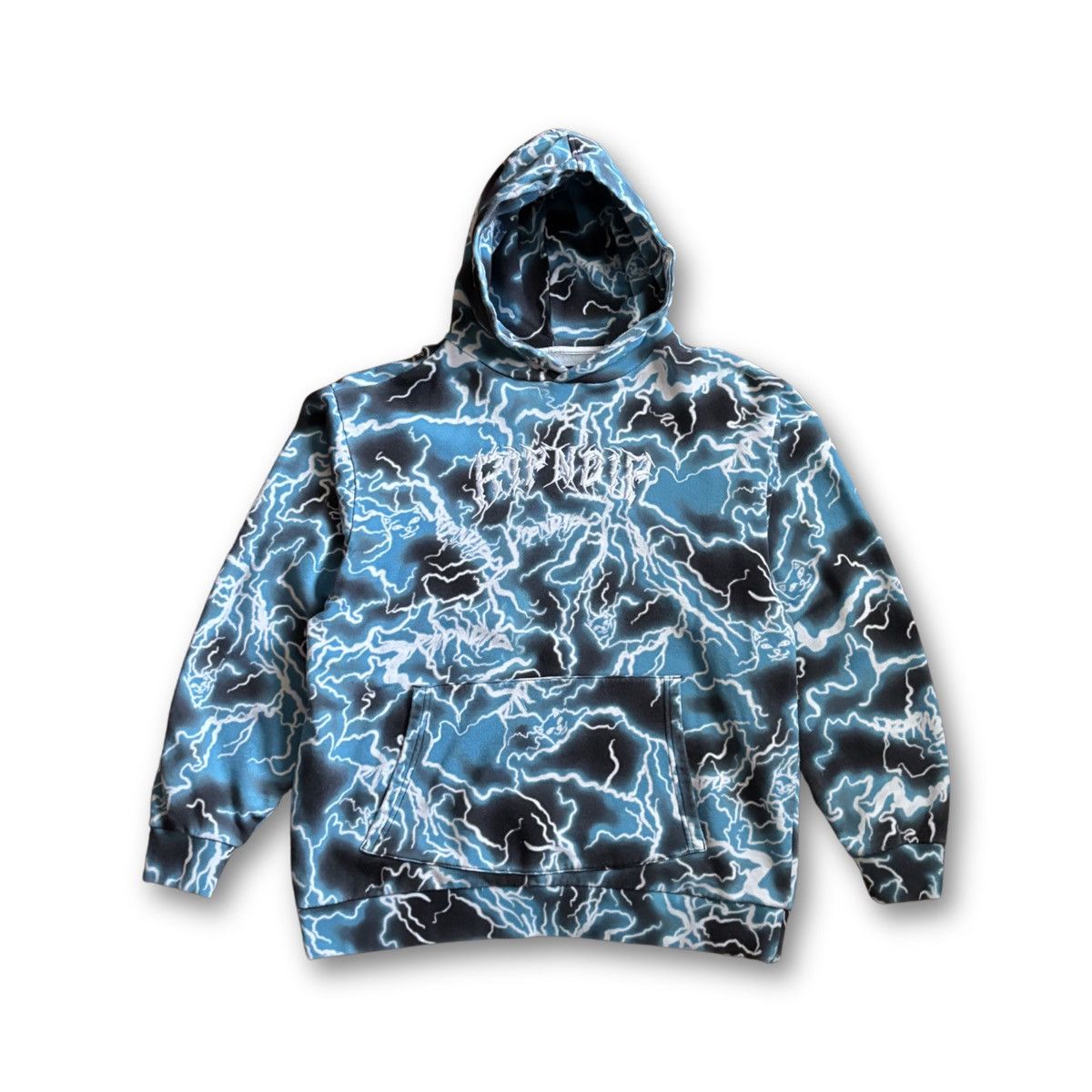 RIPNDIP RIPNDIP Blue Lightning All Over Print Hoodie Mens Large Size US L / EU 52-54 / 3 - 1 Thumbnail