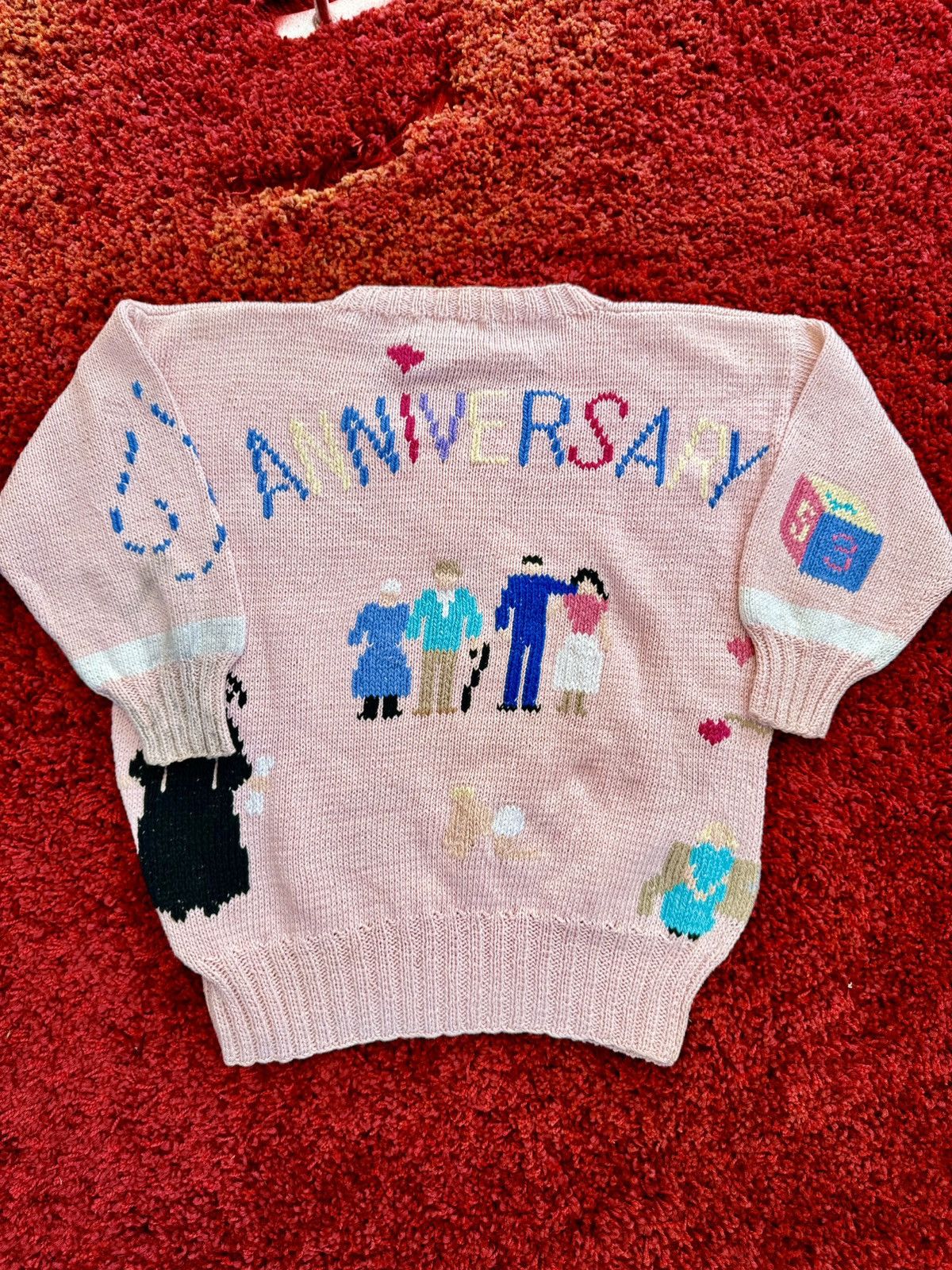 Designer × Vintage Vintage Berek Wedding Anniversary Hand Knitted Sweater Size US S / EU 44-46 / 1 - 2 Thumbnail