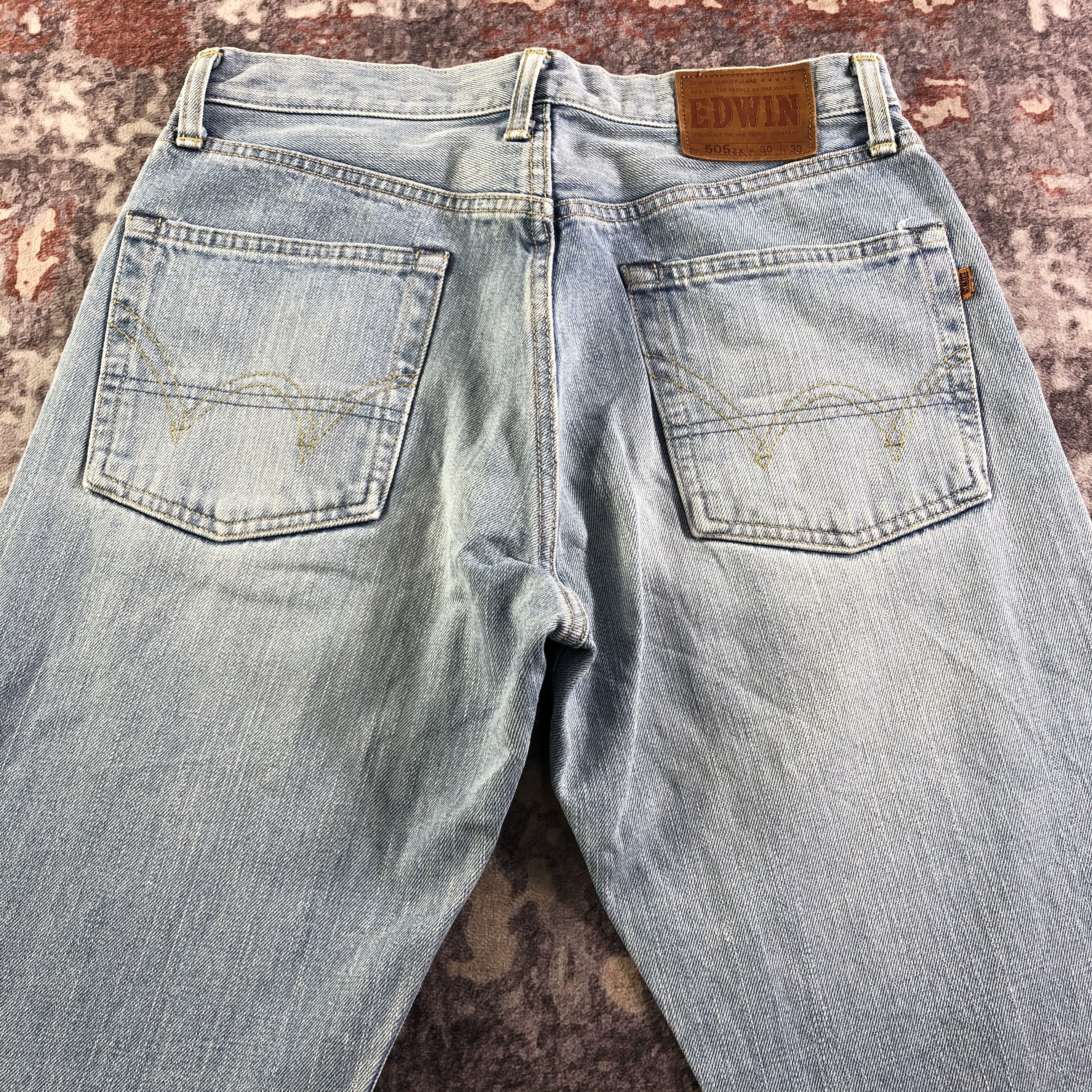 Edwin Vintage Light Wash Edwin 505 Selvedge Jeans-JM3570 Size US 31 - 4 Thumbnail