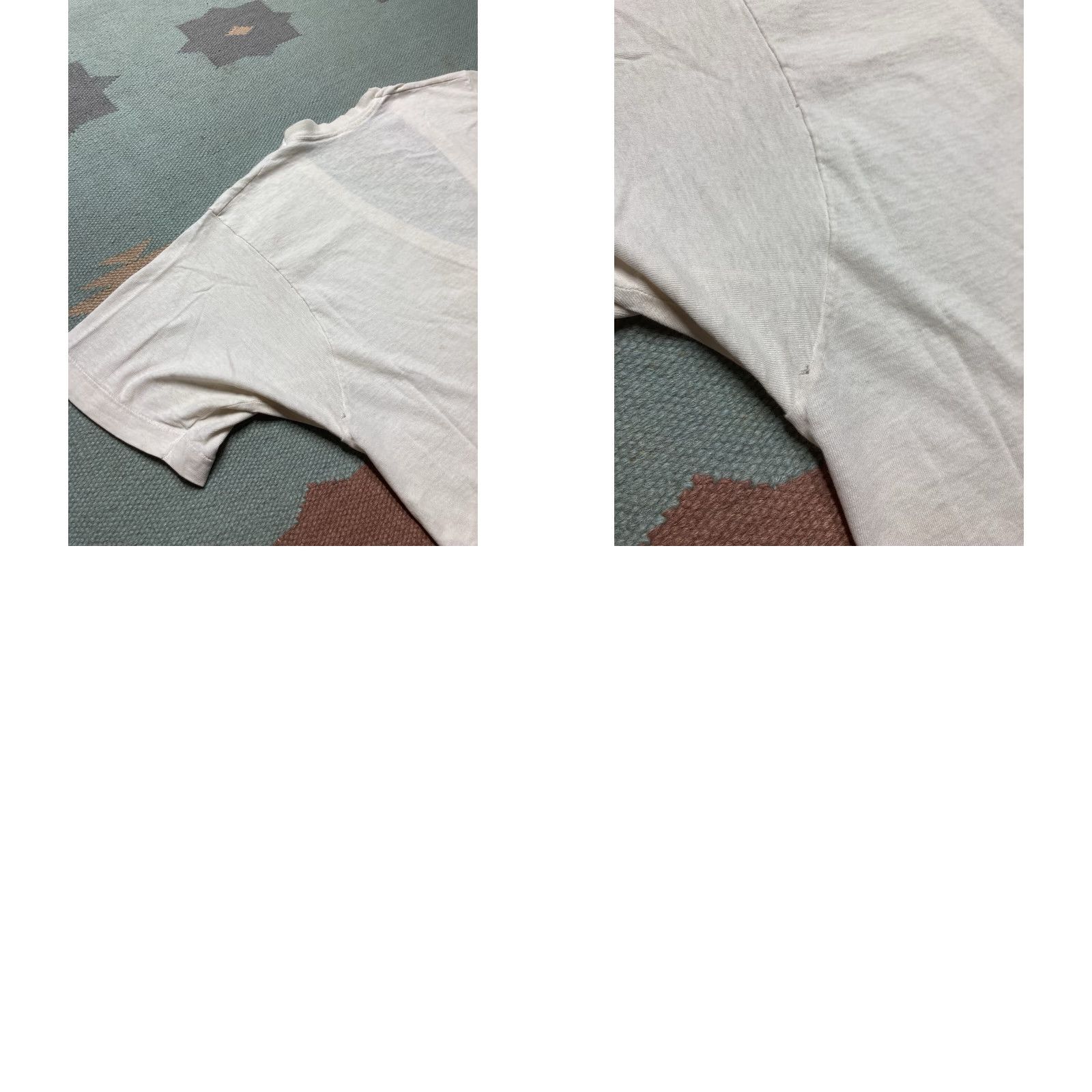 Fruit Of The Loom VINTAGE Fruit of the Loom T-Shirt Grunge V-Neck White Cotton Medium M Men Shirt Size US M / EU 48-50 / 2 - 10 Thumbnail